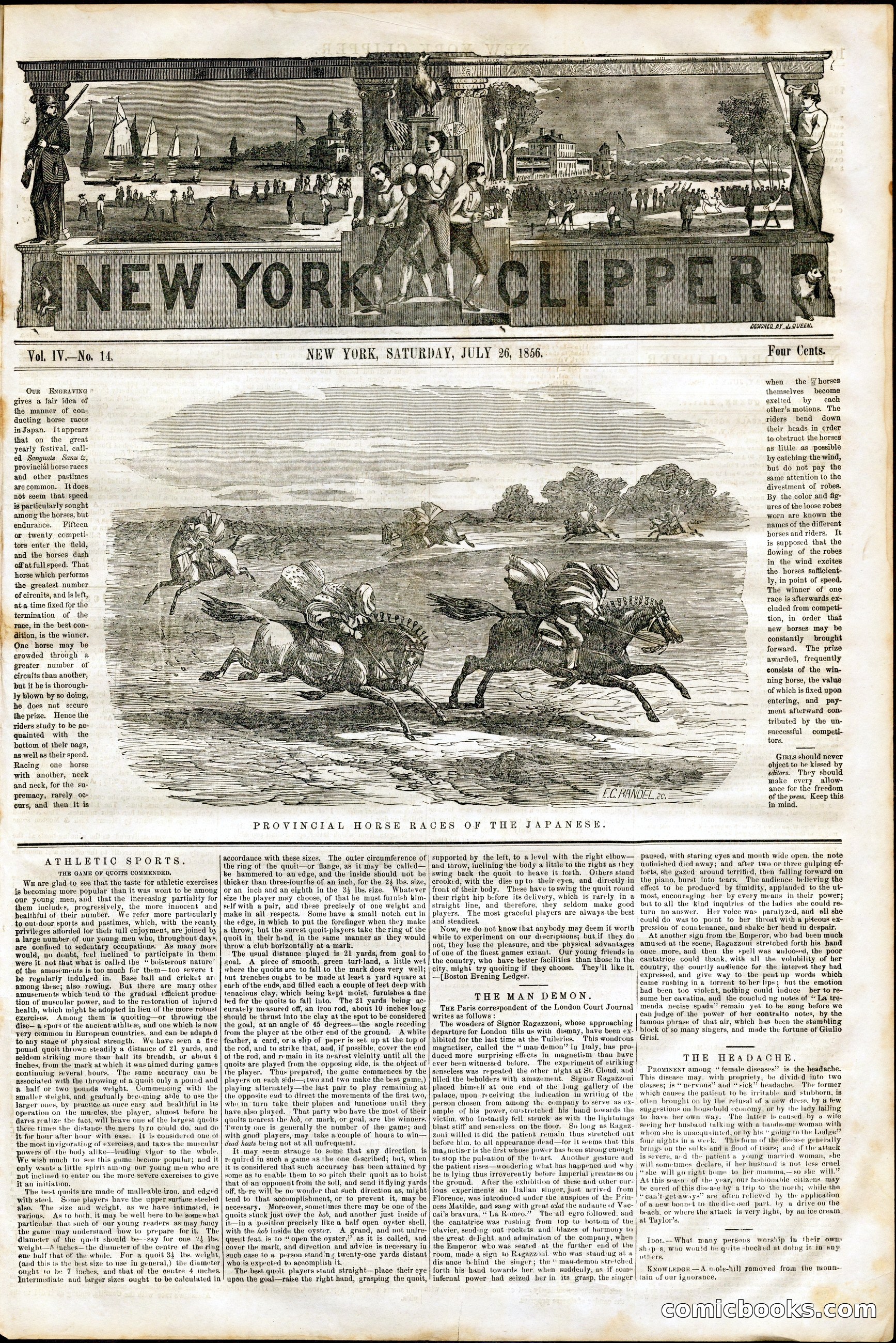 New York Clipper, Vol. IV, No. 14