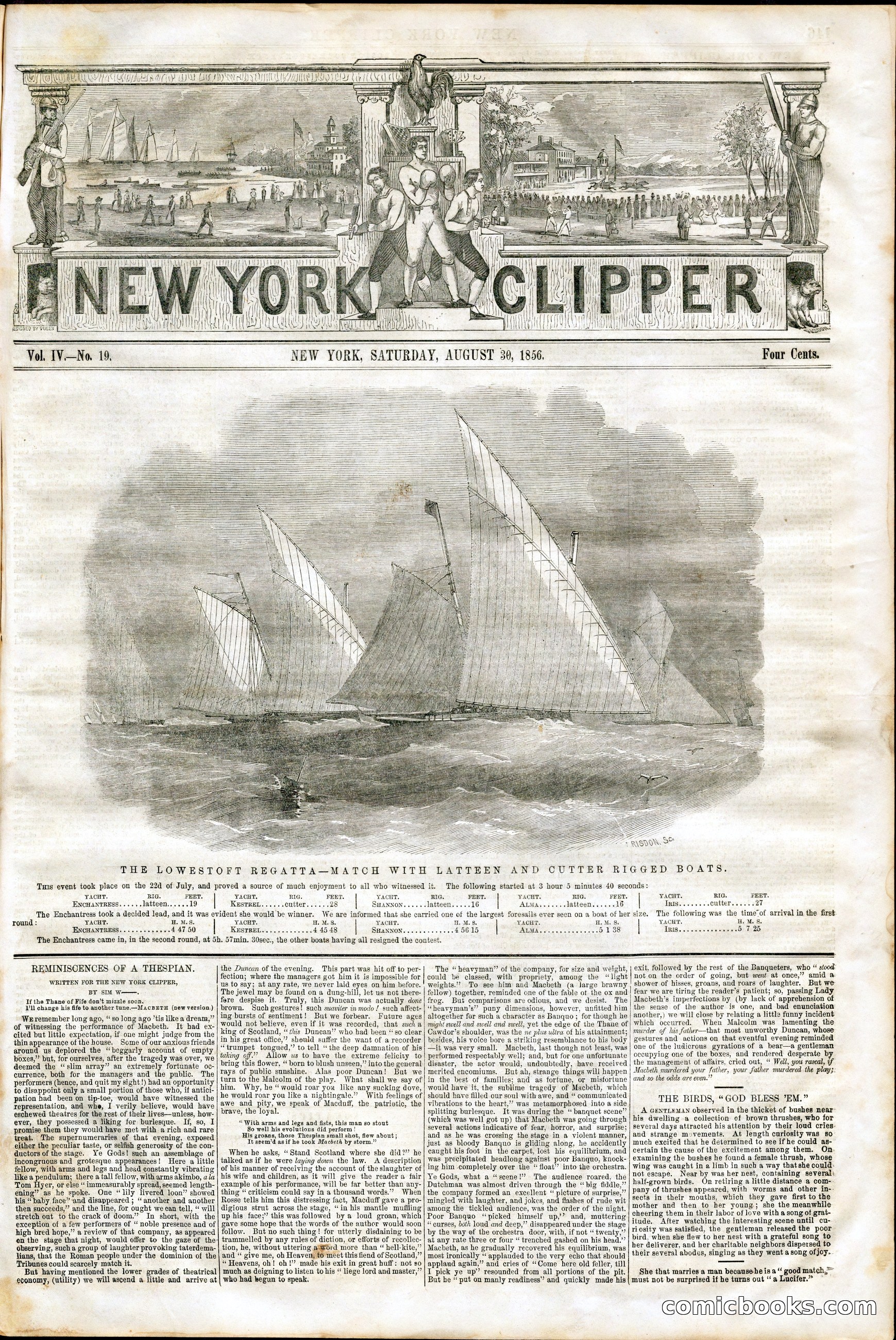 New York Clipper, Vol. IV, No. 19