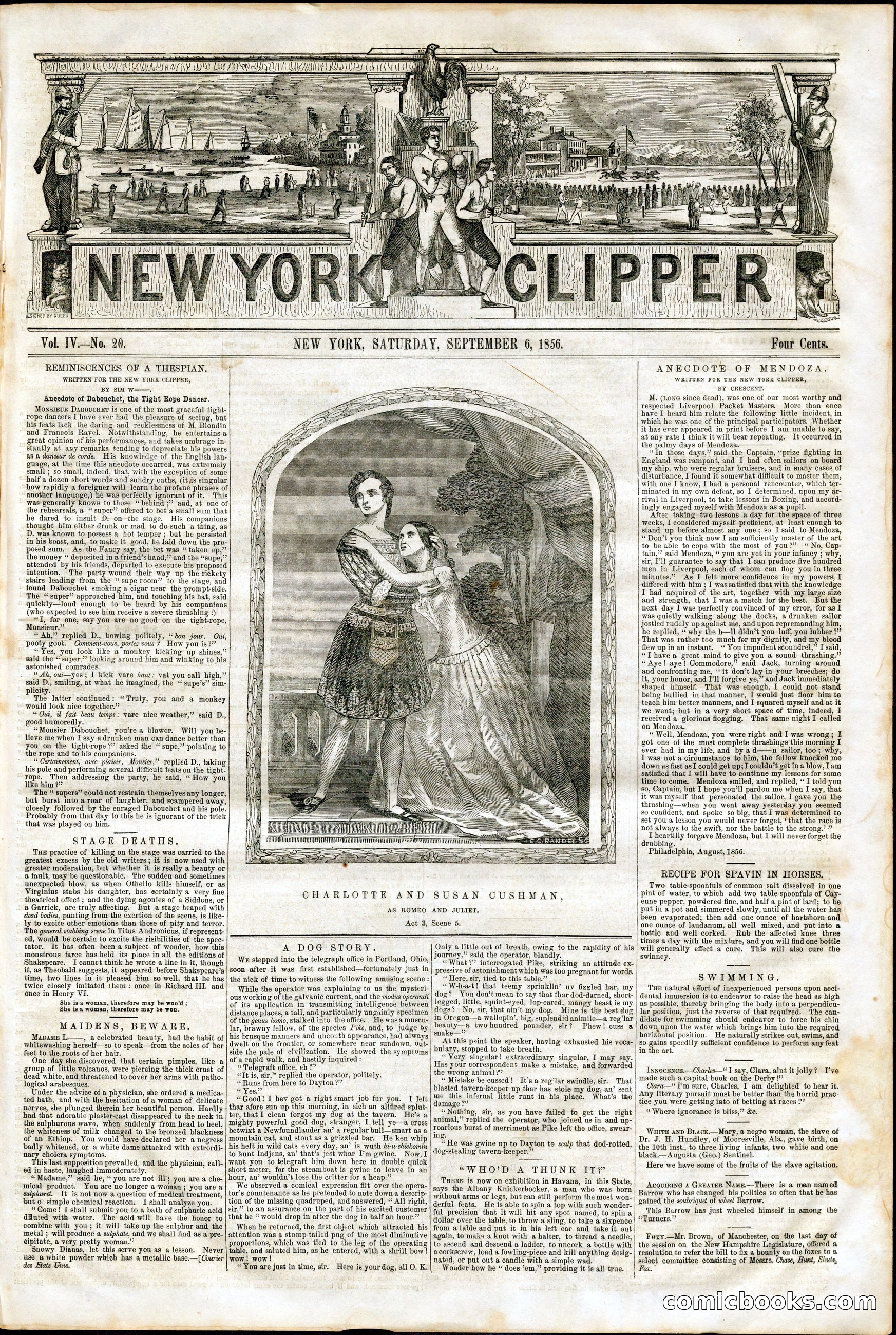 New York Clipper, Vol. IV, No. 20
