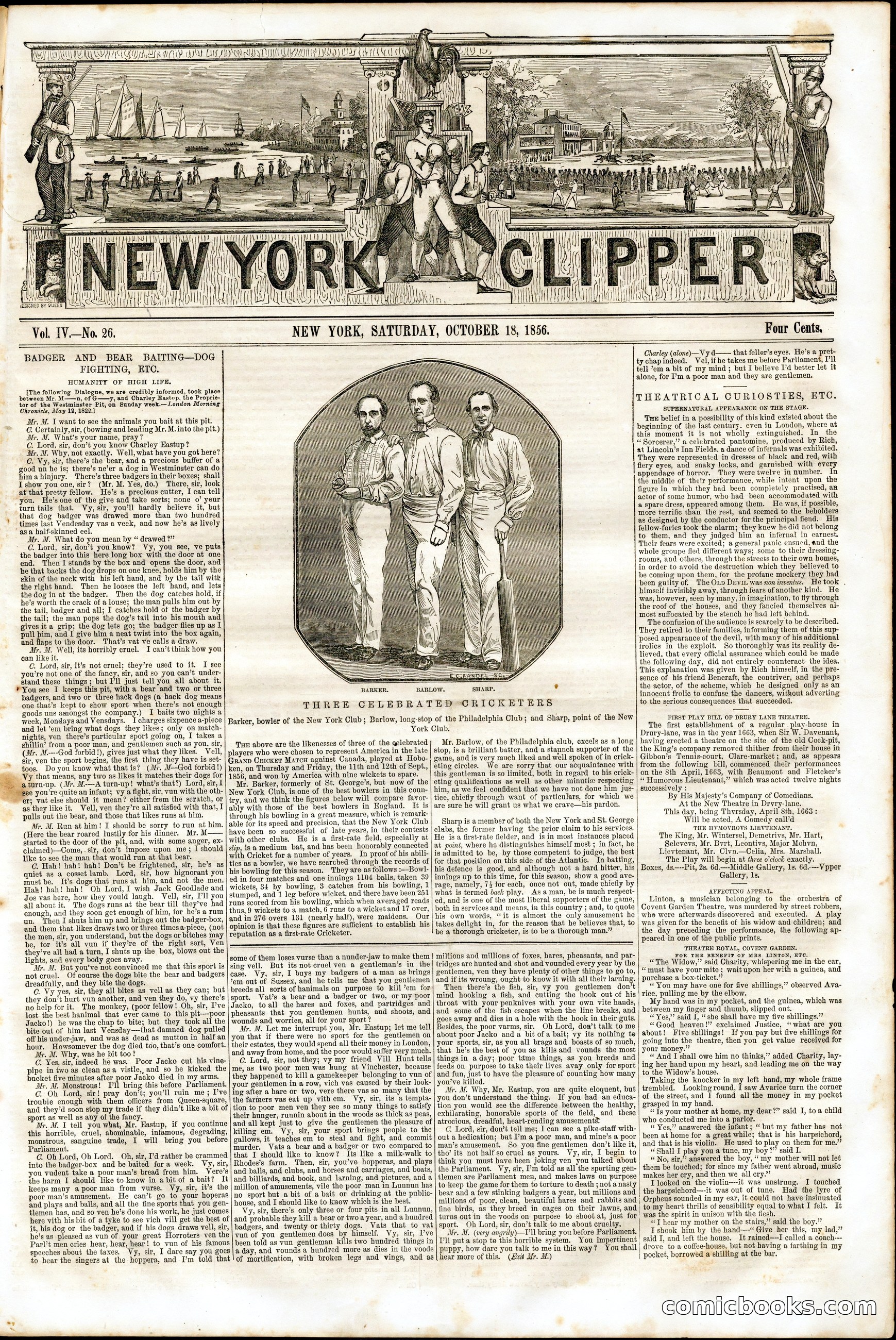 New York Clipper, Vol. IV, No. 26