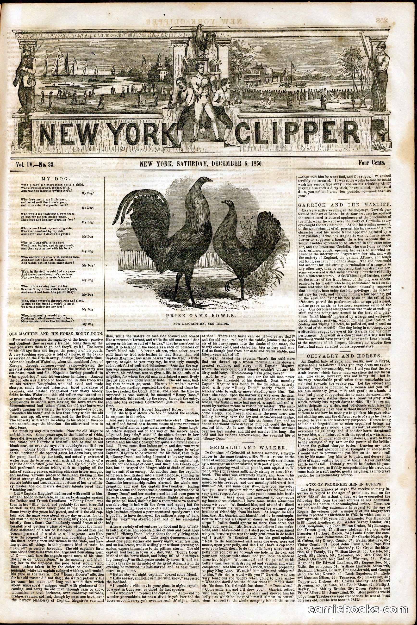 New York Clipper, Vol. IV, No. 33