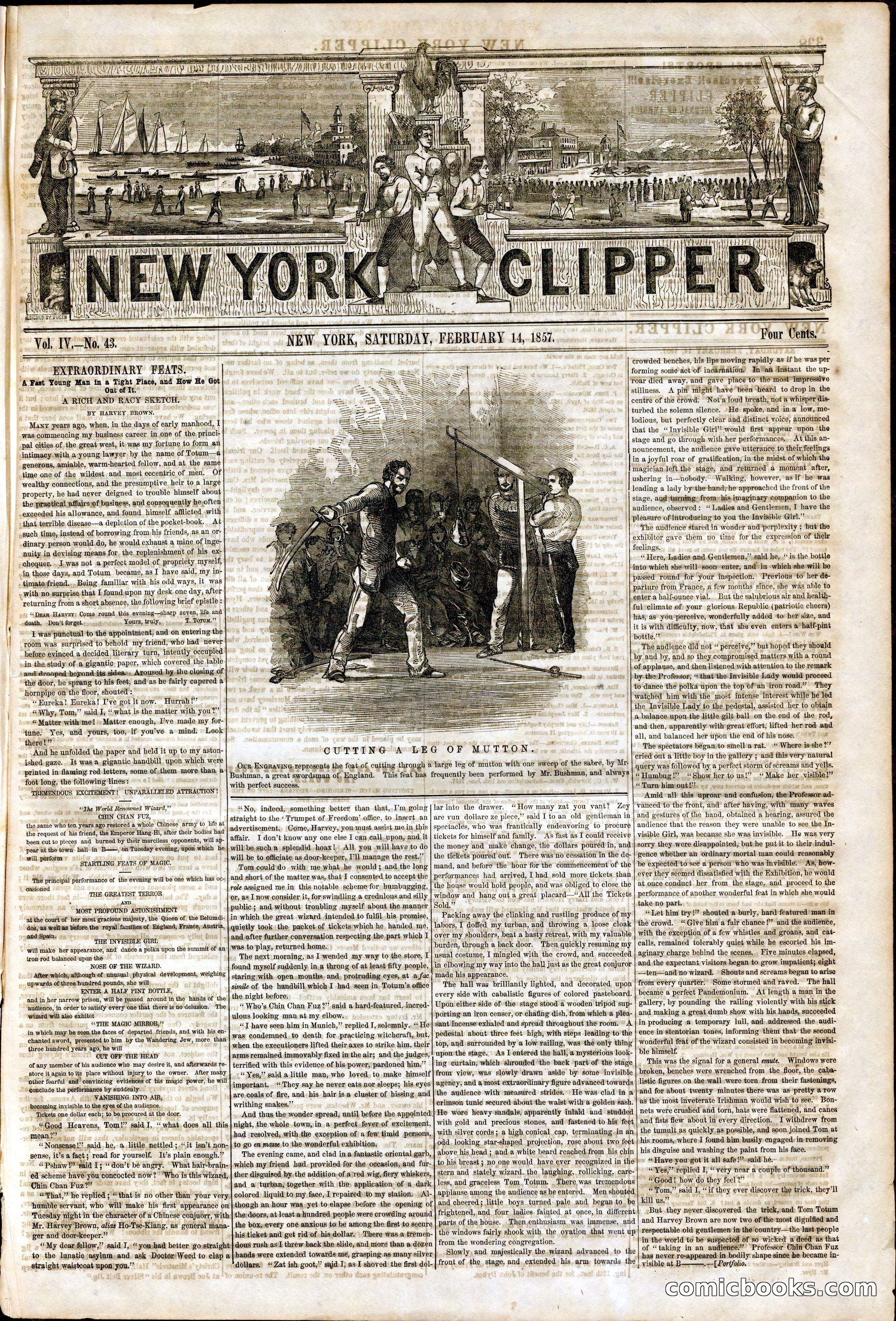 New York Clipper, Vol. IV, No. 43