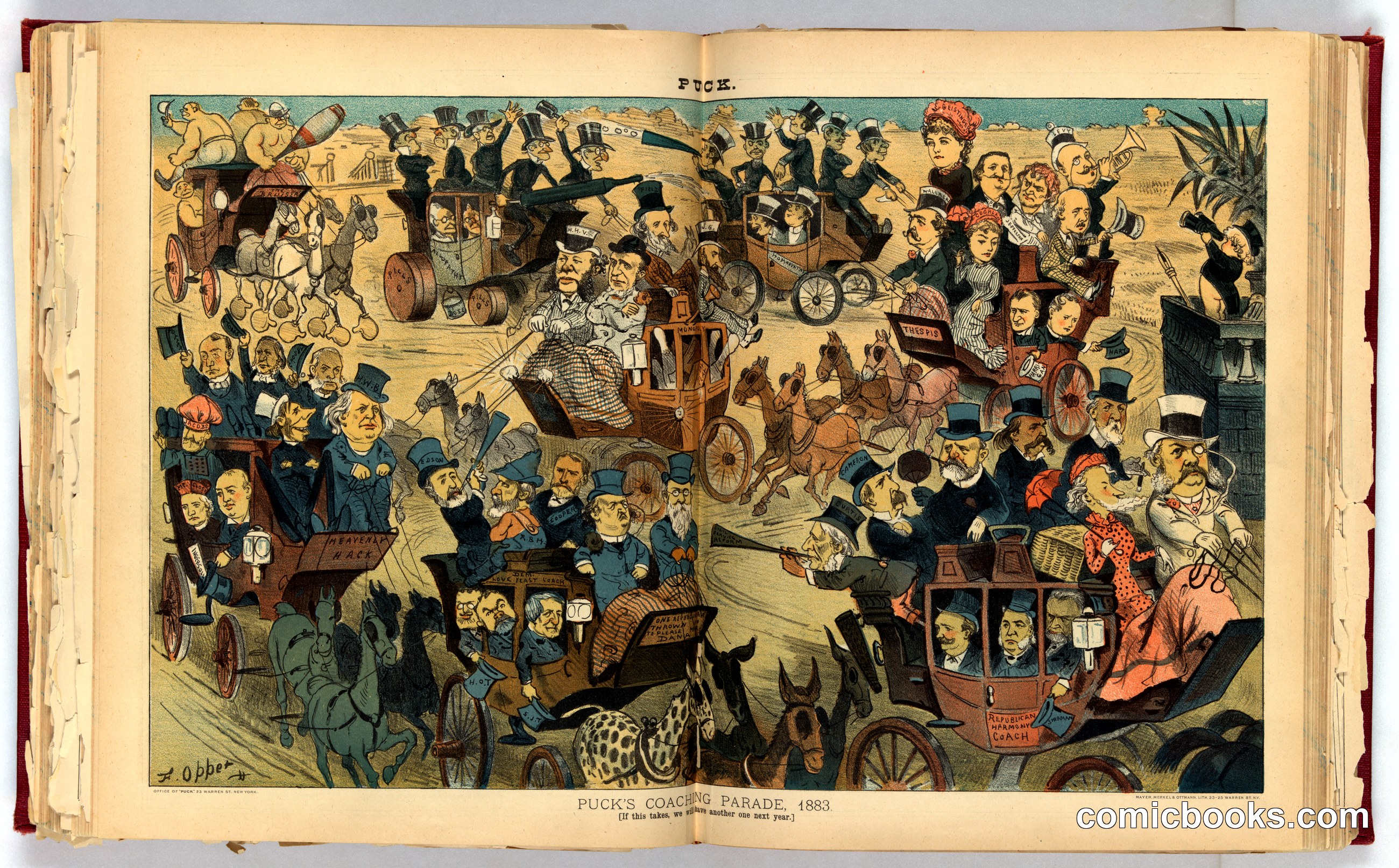 Puck's Coaching Parade, 1883