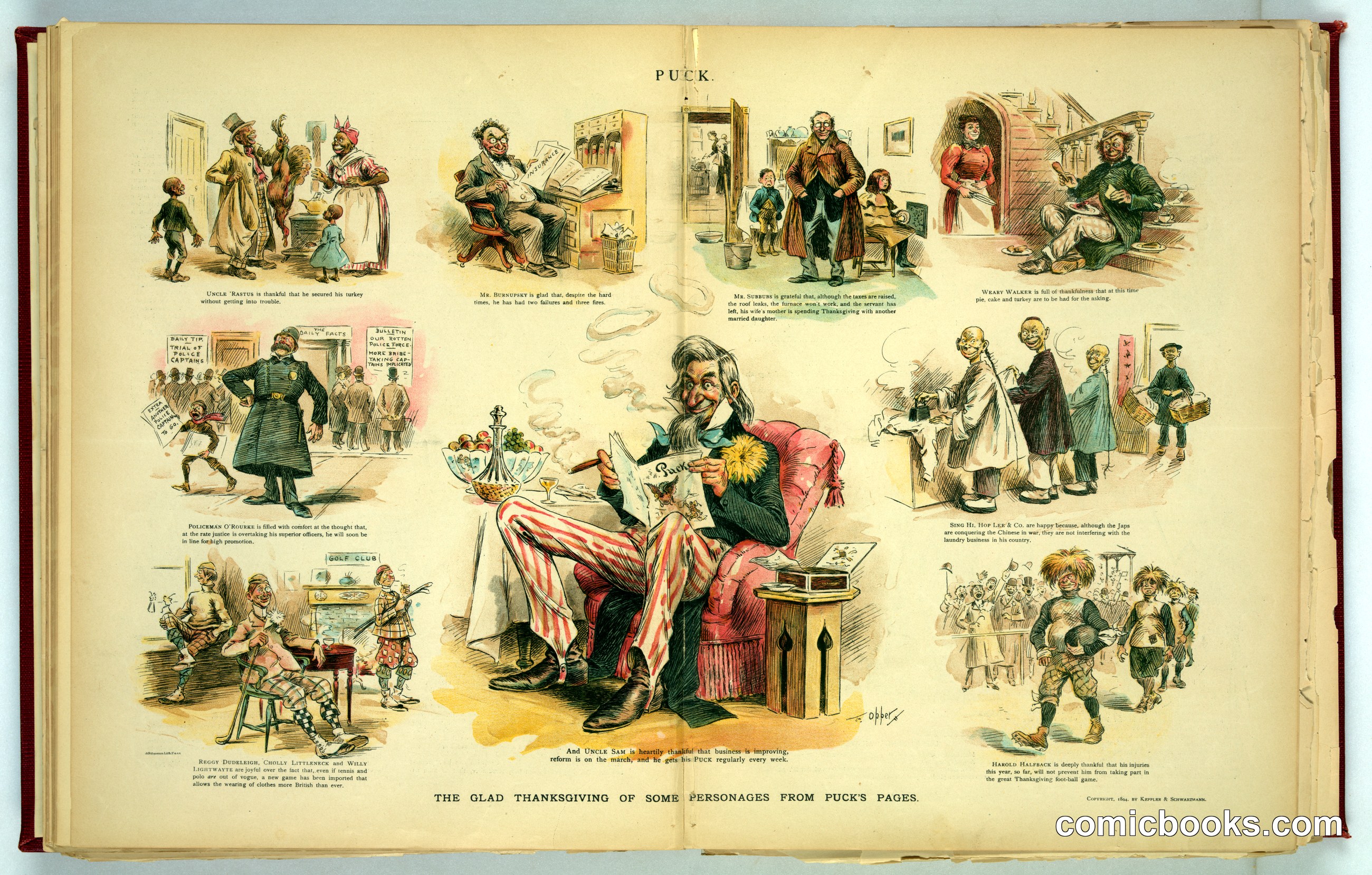 The Glad Thanksgiving of Some Personages from Puck's Pages