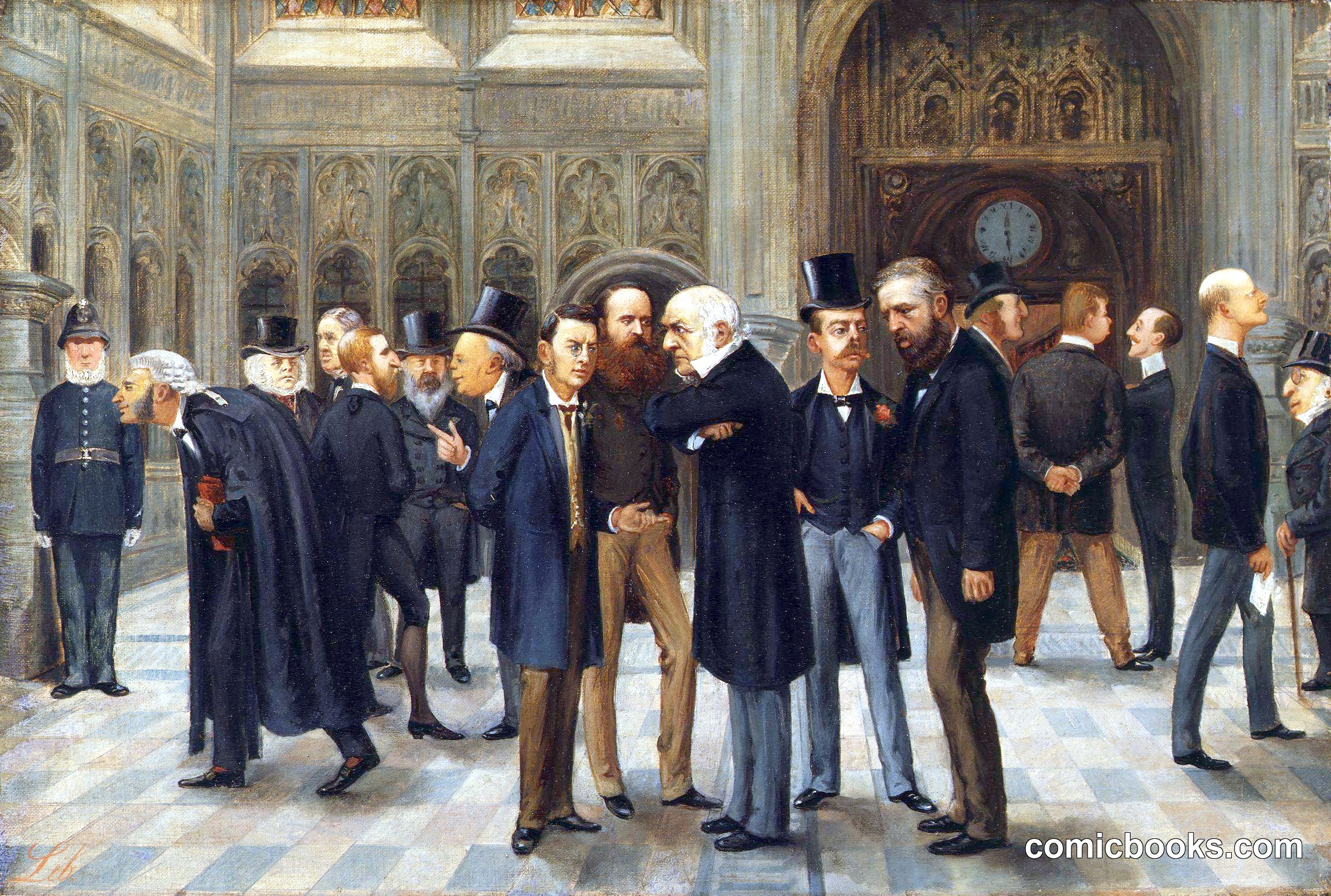 The Lobby of the House of Commons, 1886