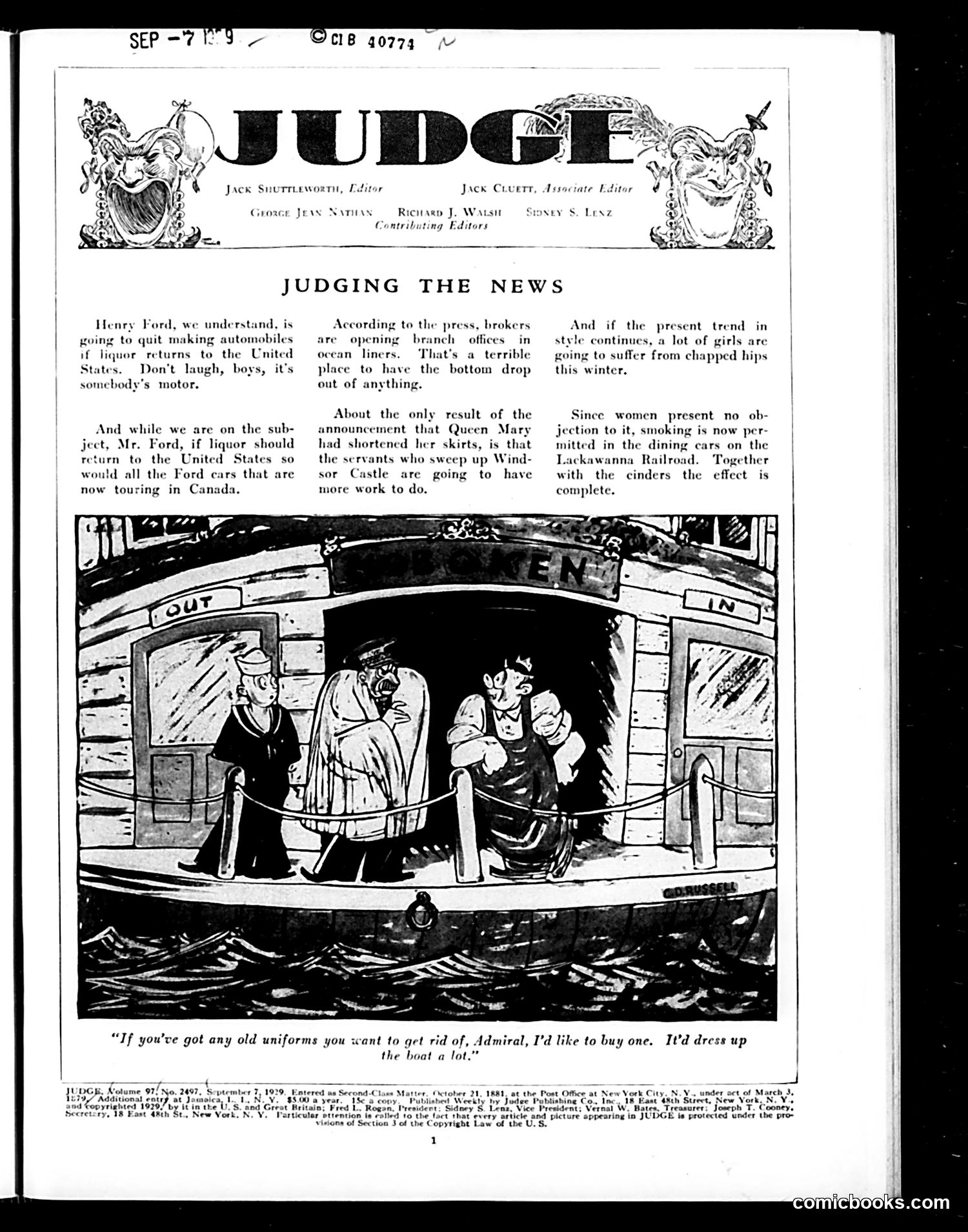 Judge — September 7, 1929 — page 3 of 36