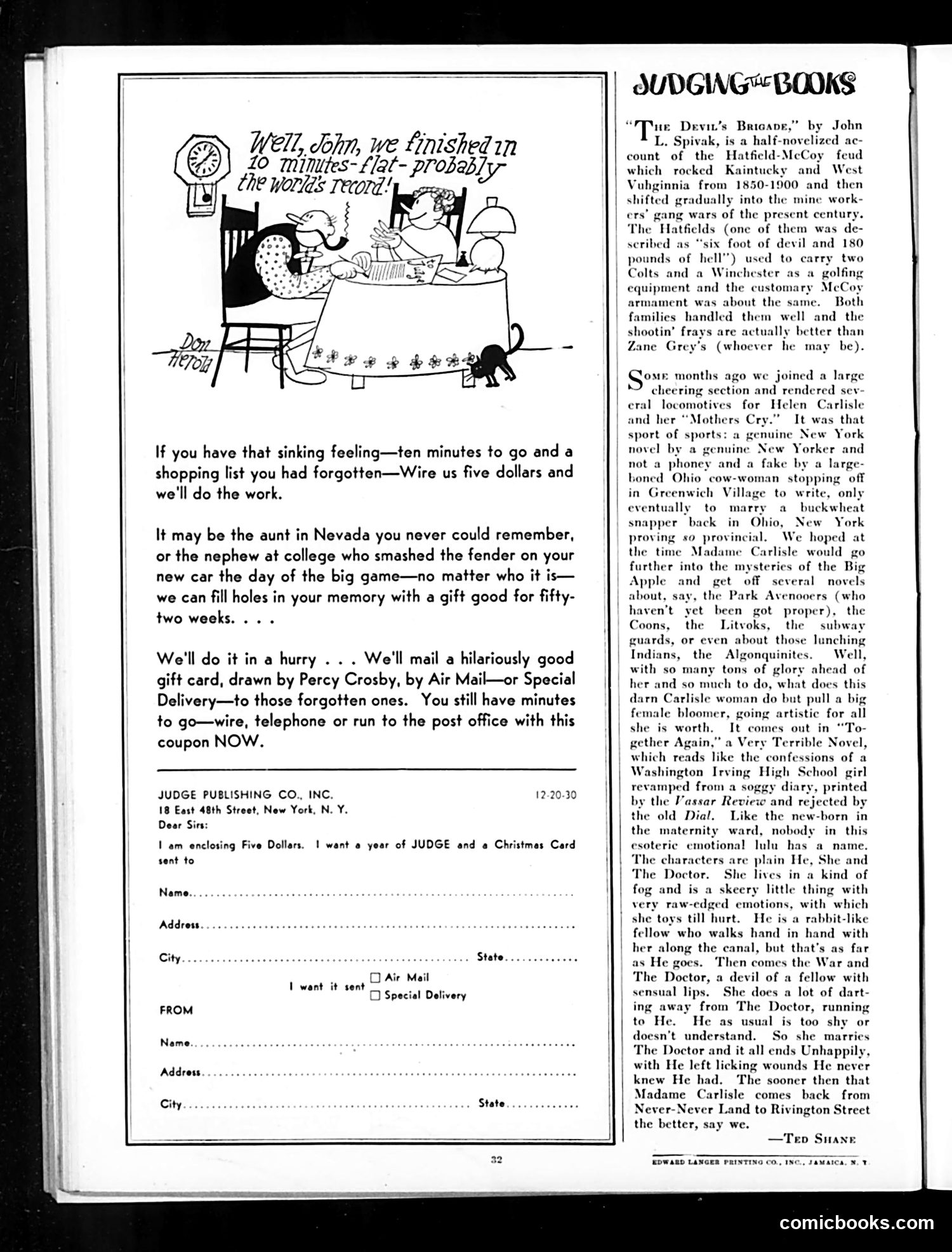Judge — December 20, 1930 — page 34 of 36