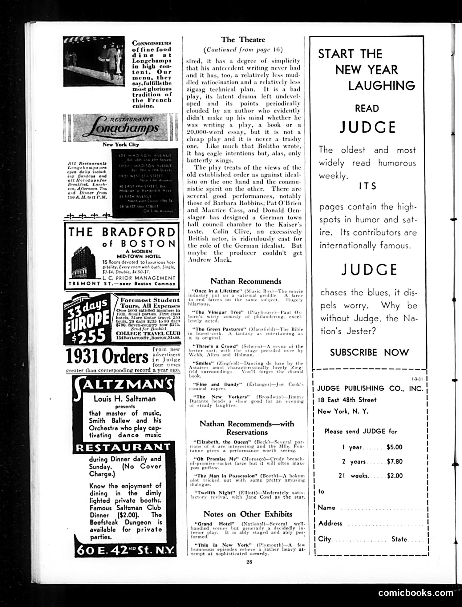 Judge — January 3, 1931 — page 30 of 36