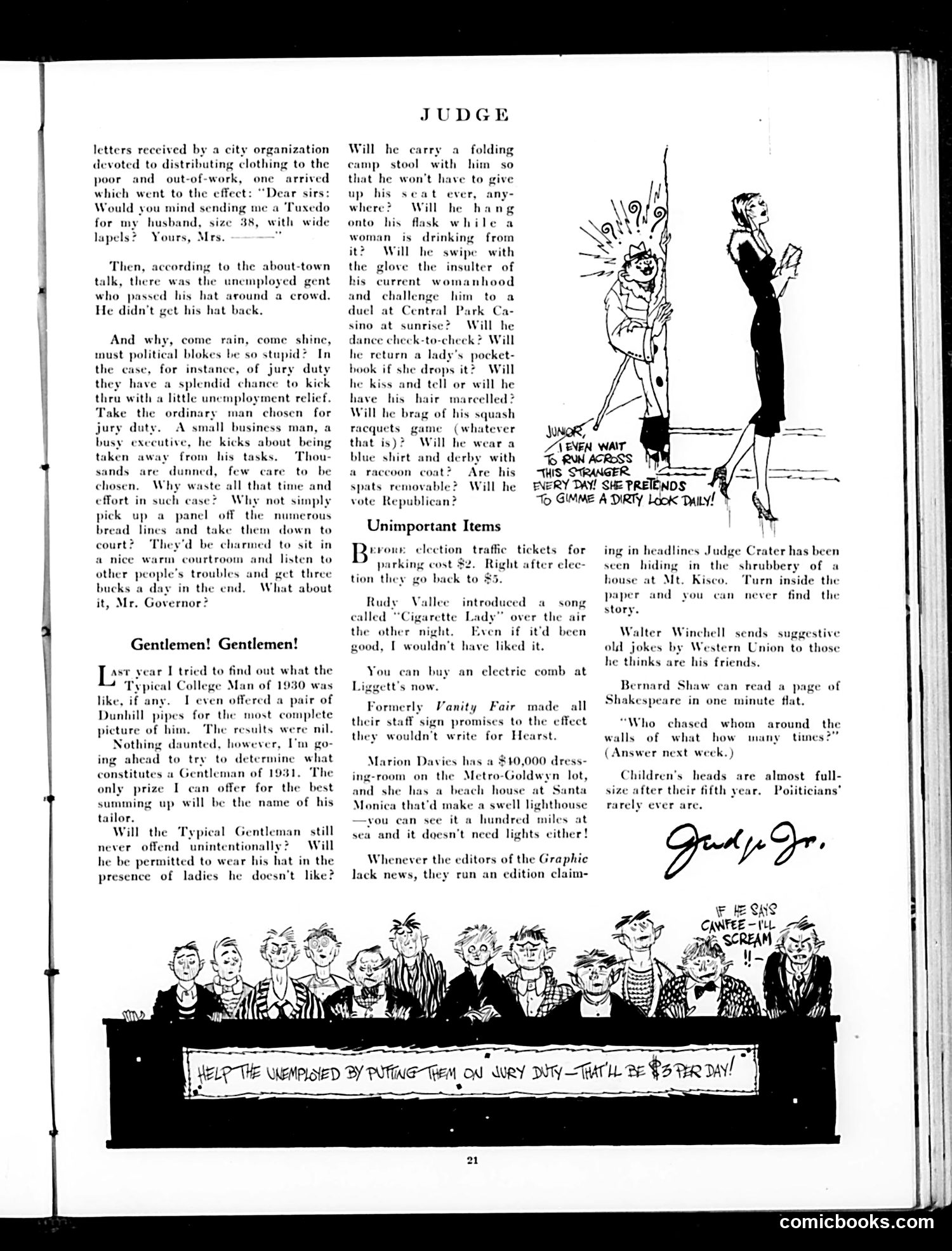 Judge — January 10, 1931 — page 23 of 36