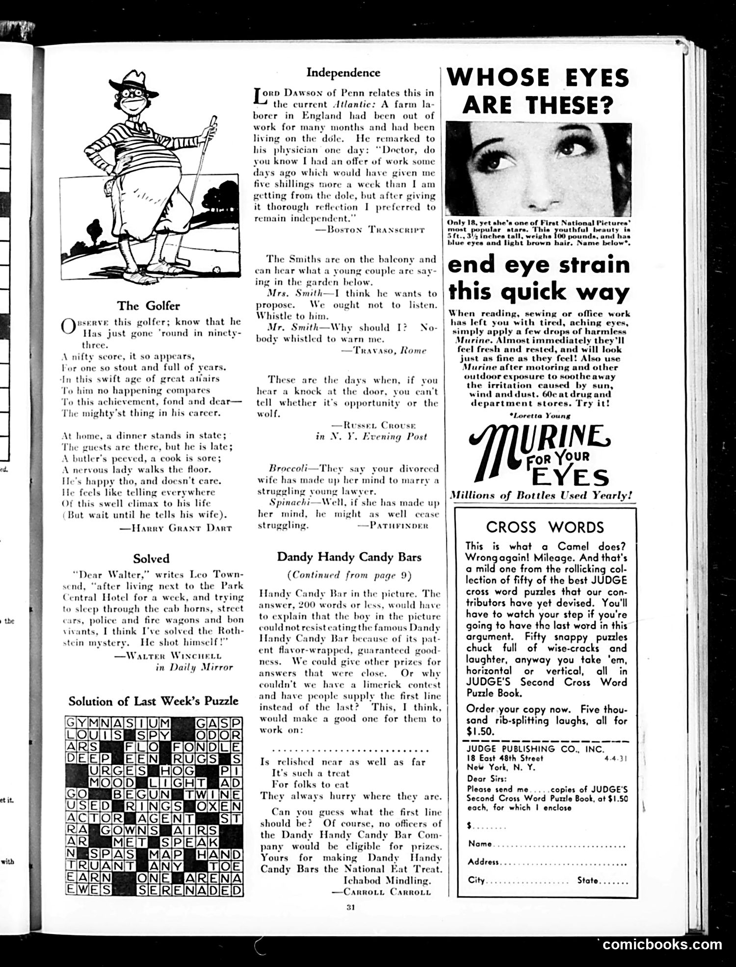 Judge — April 4, 1931 — page 33 of 36