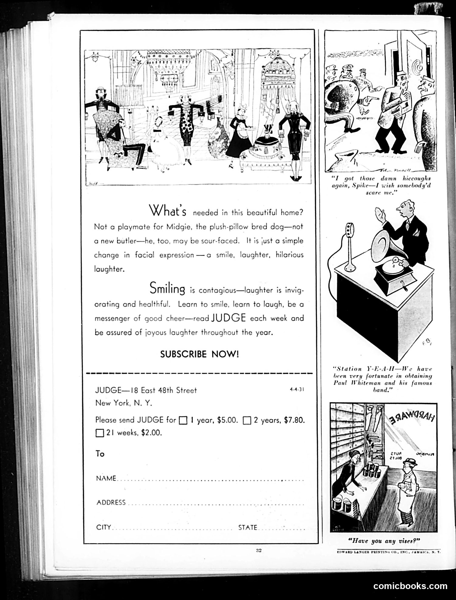 Judge — April 4, 1931 — page 34 of 36