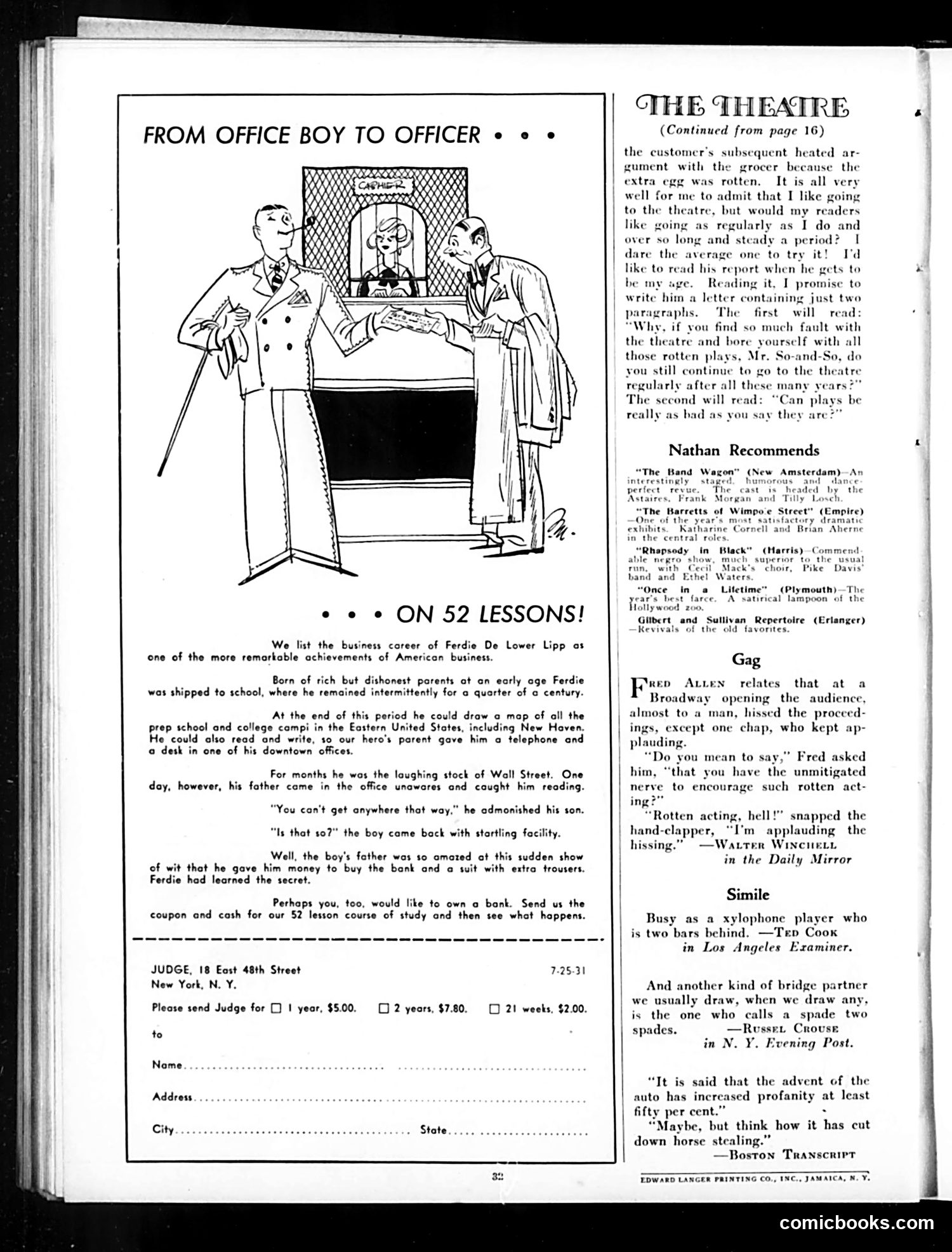 Judge — July 25, 1931 — page 34 of 36