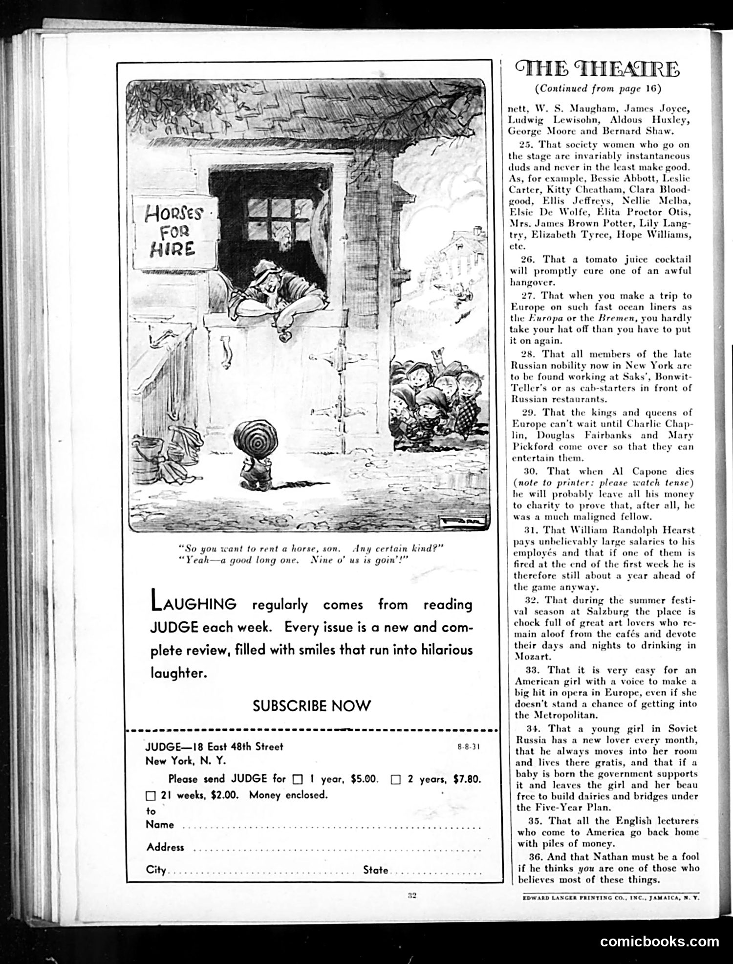 Judge — August 8, 1931 — page 34 of 36