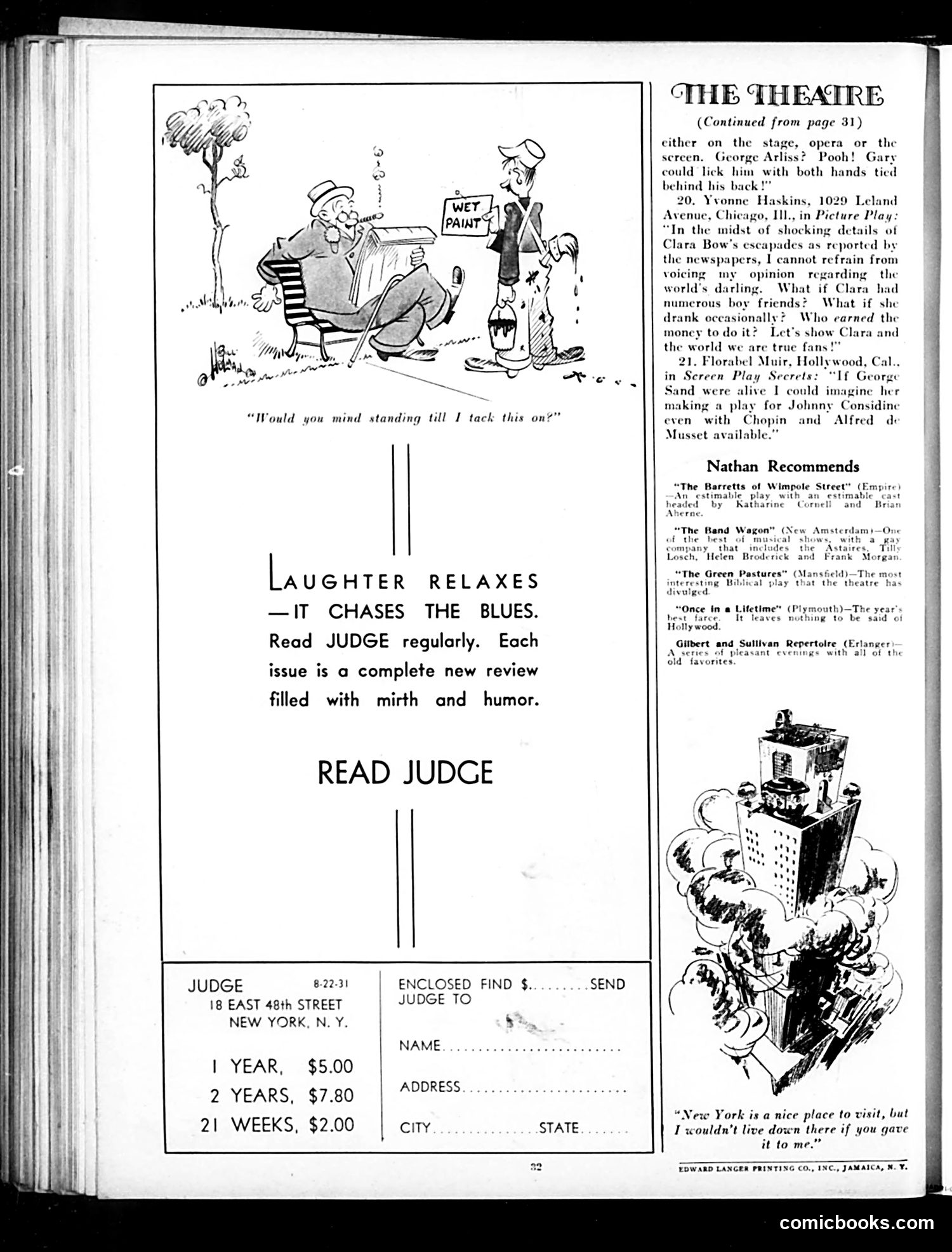 Judge — August 22, 1931 — page 34 of 36