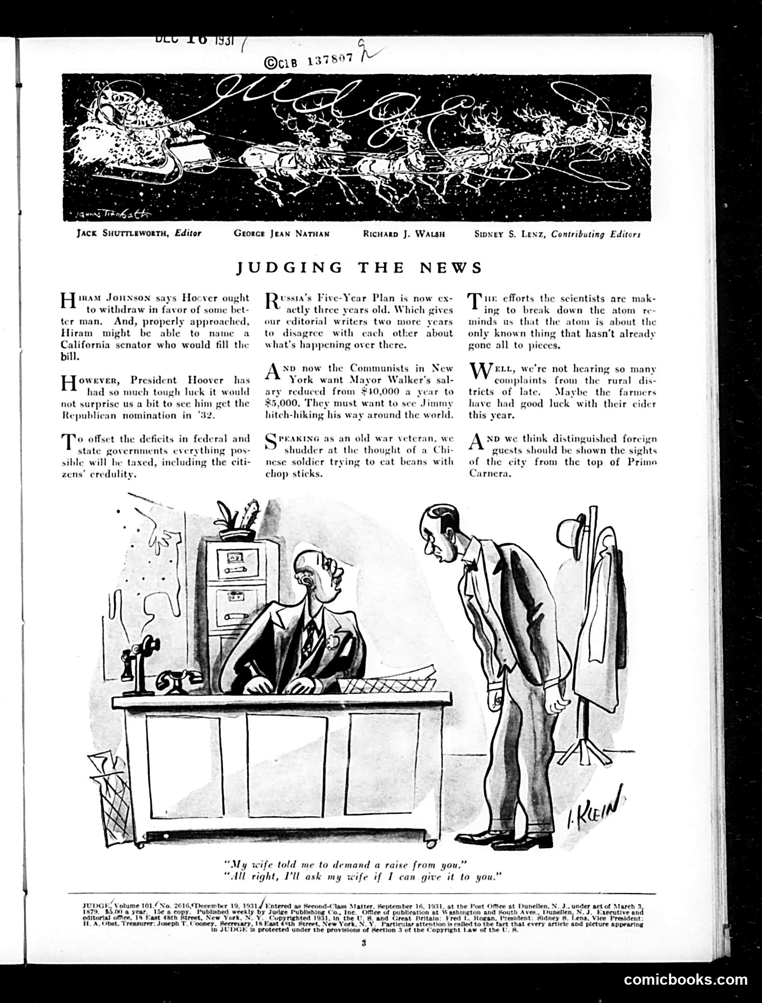 Judge — December 19, 1931 — page 5 of 36