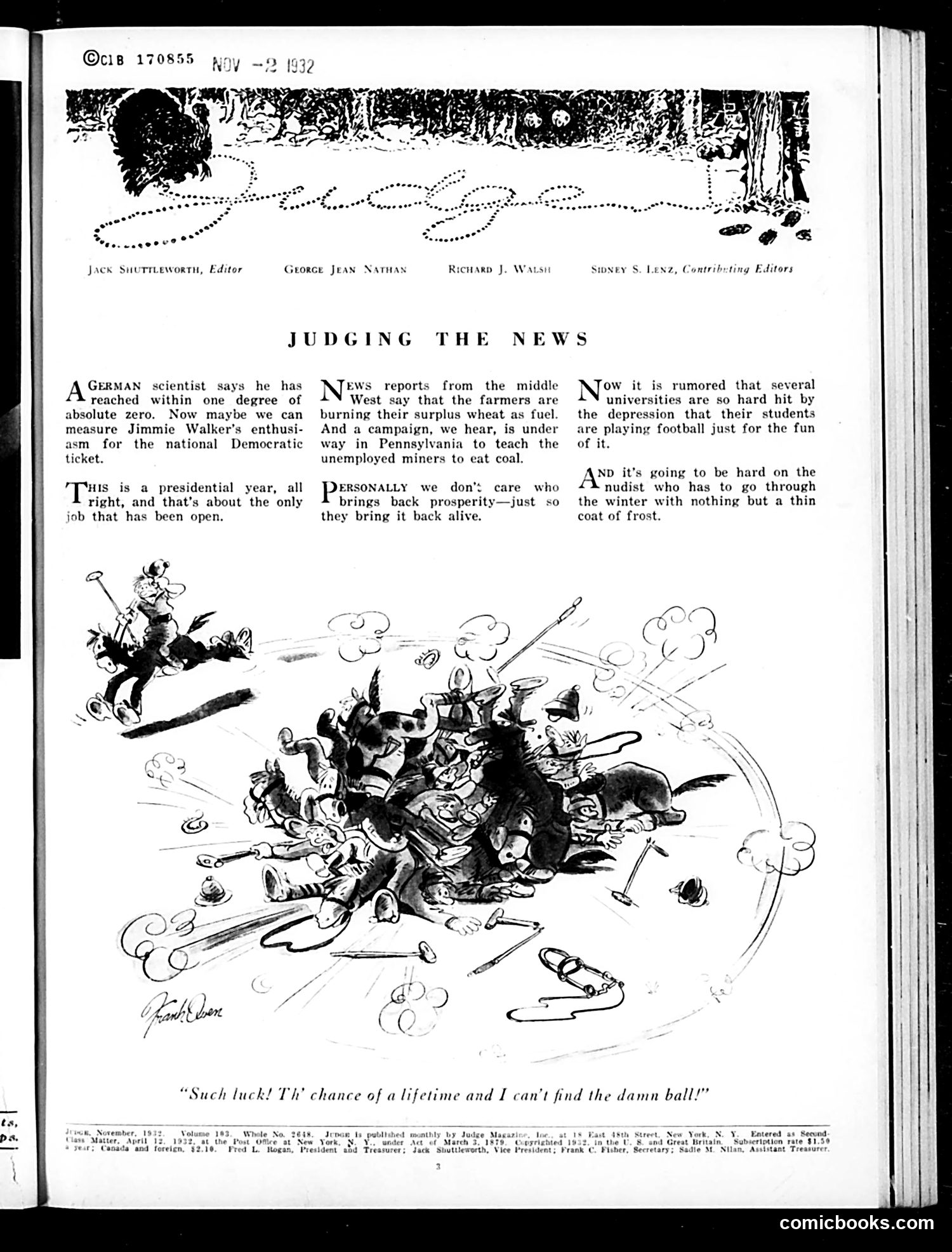 Judge — November 1932 — page 5 of 36