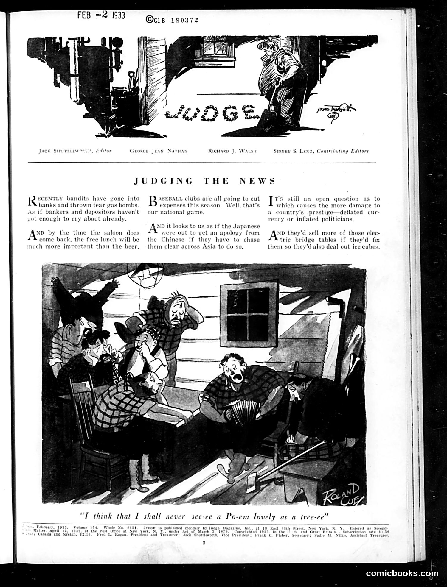 Judge — February 1933 — page 3 of 38