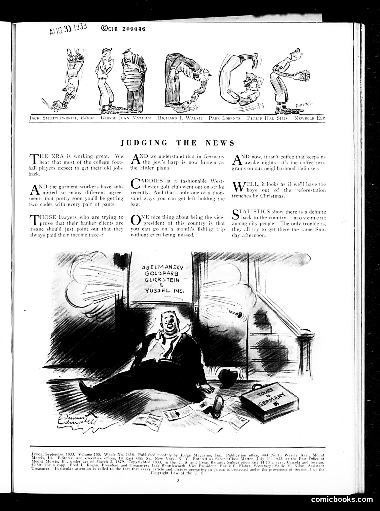 Judge — September 1933 — page 5 of 36