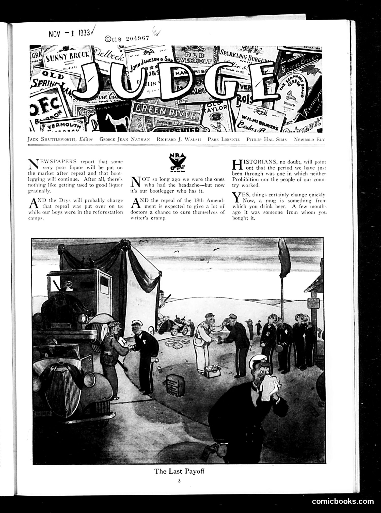 Judge — November 1933 — page 5 of 36