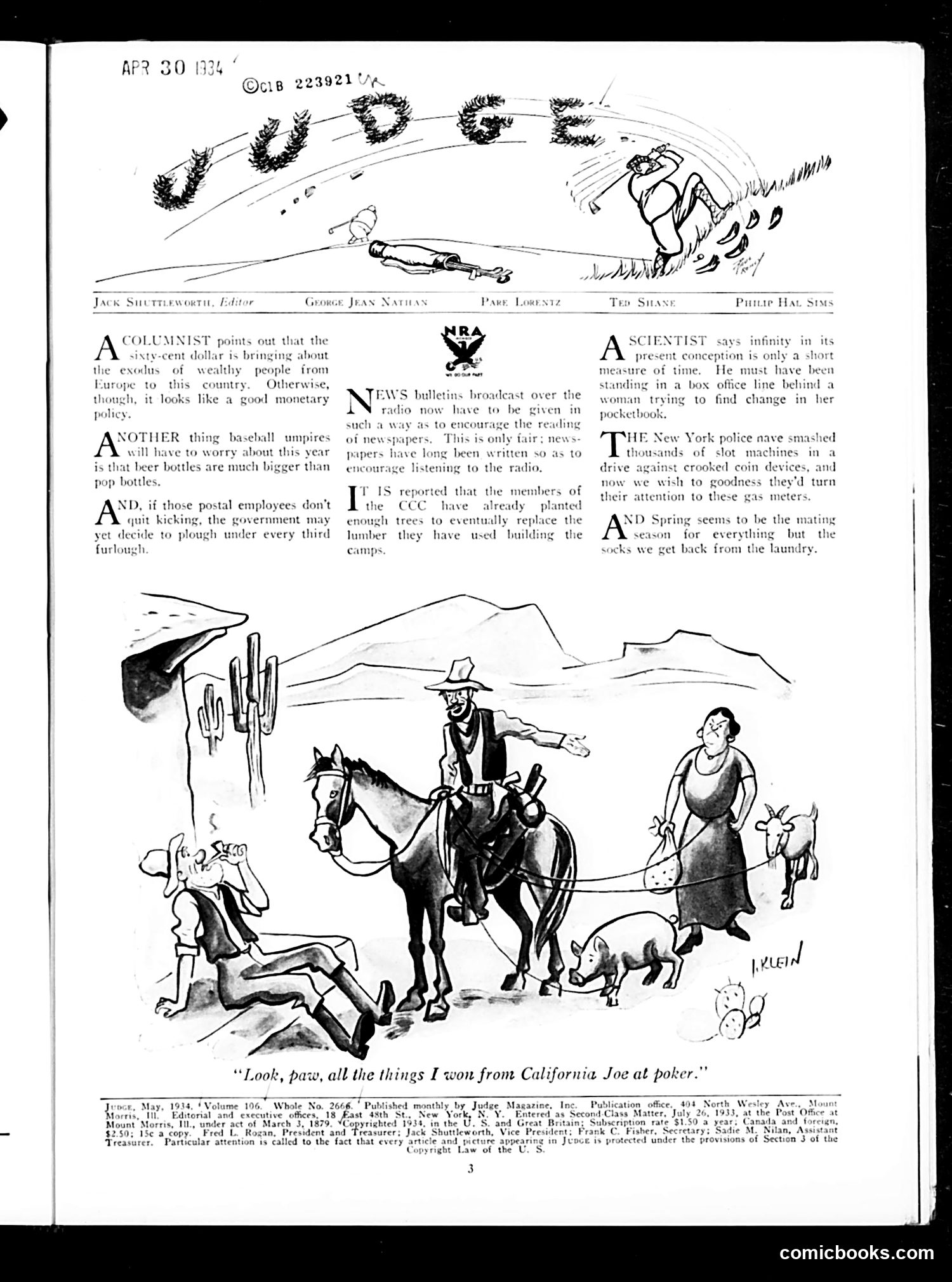 Judge — May 1934 — page 5 of 36
