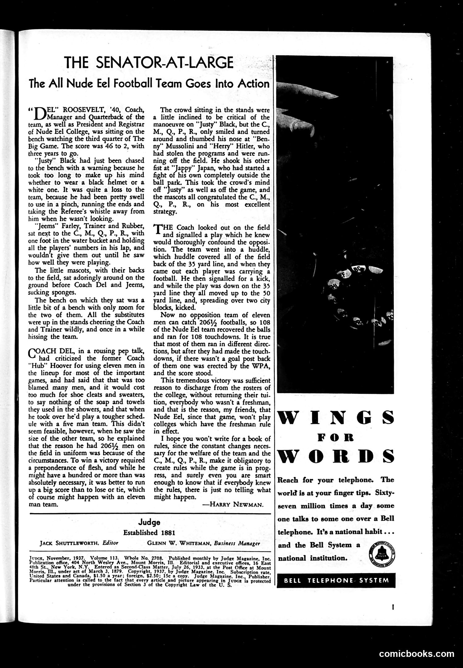 Judge — November 1937 — page 3 of 36