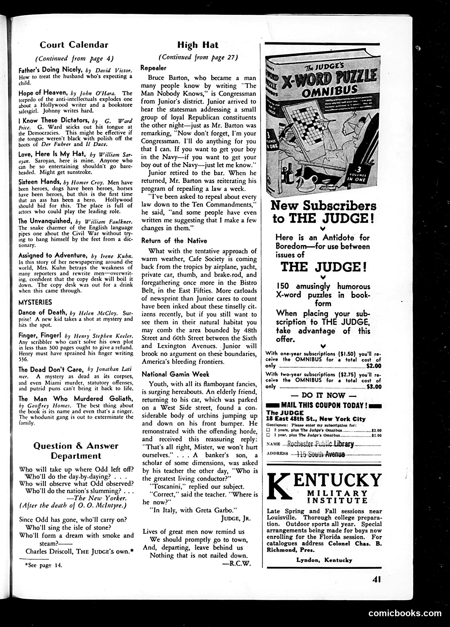 Judge — April 1938 — page 43 of 52