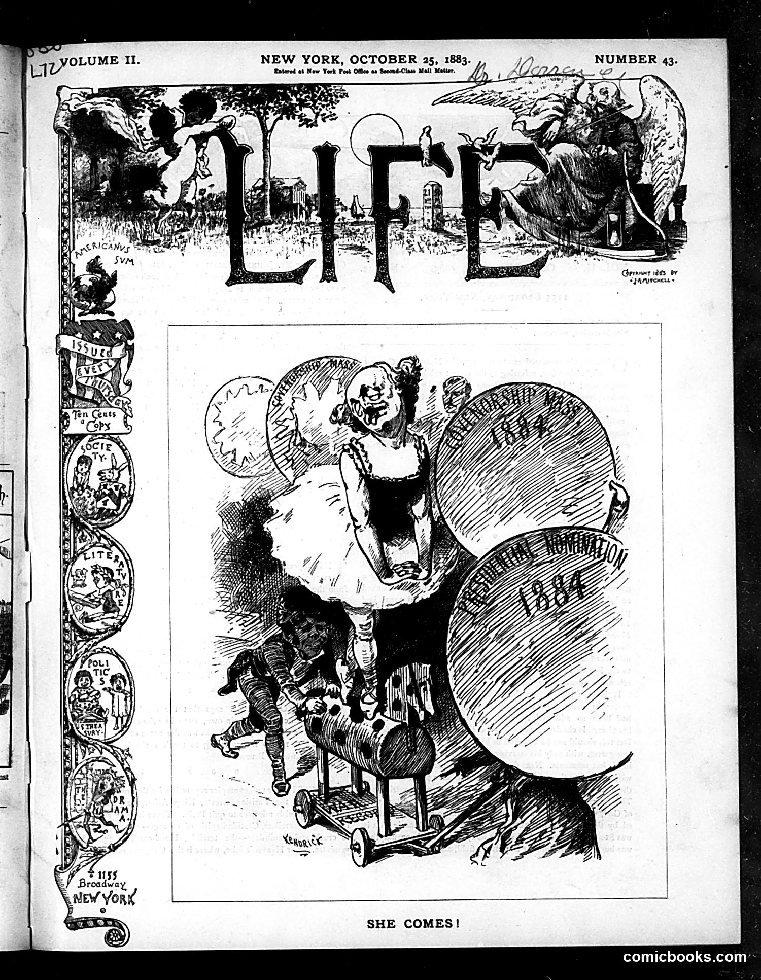 Life — October 25, 1883 — page 1 of 16