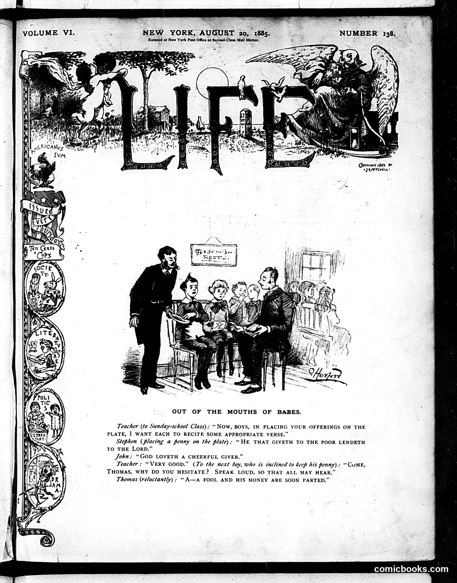Life — August 20, 1885 — page 1 of 16