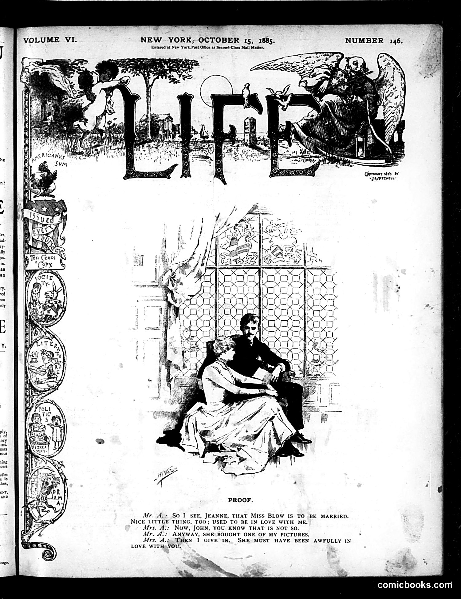 Life — October 15, 1885 — page 1 of 16