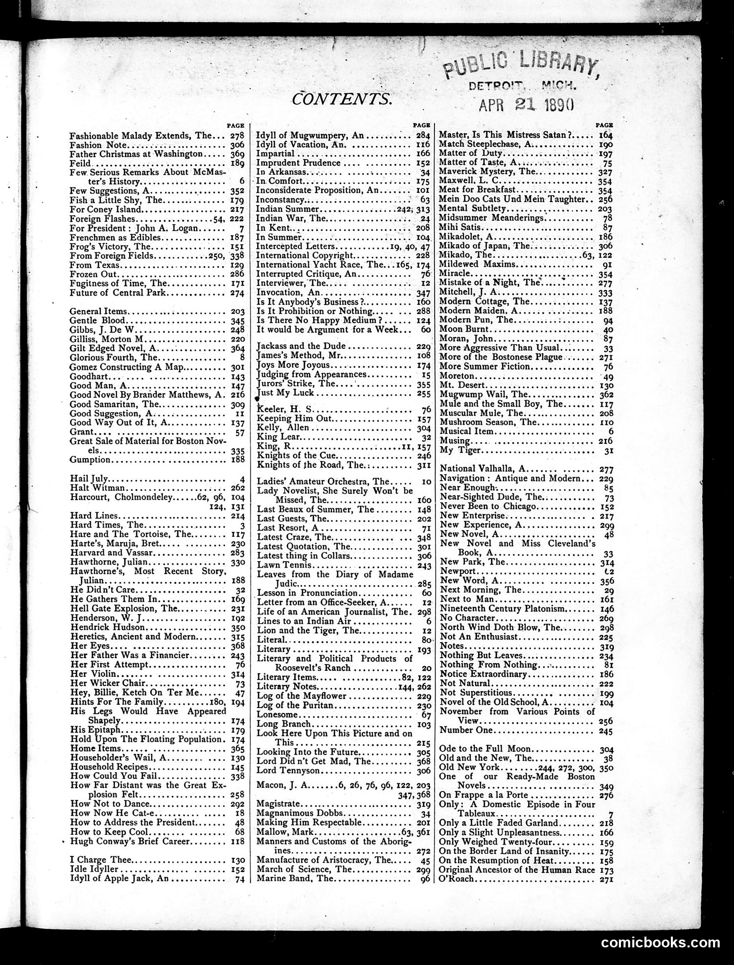 Life — 1885 — page 1 of 3