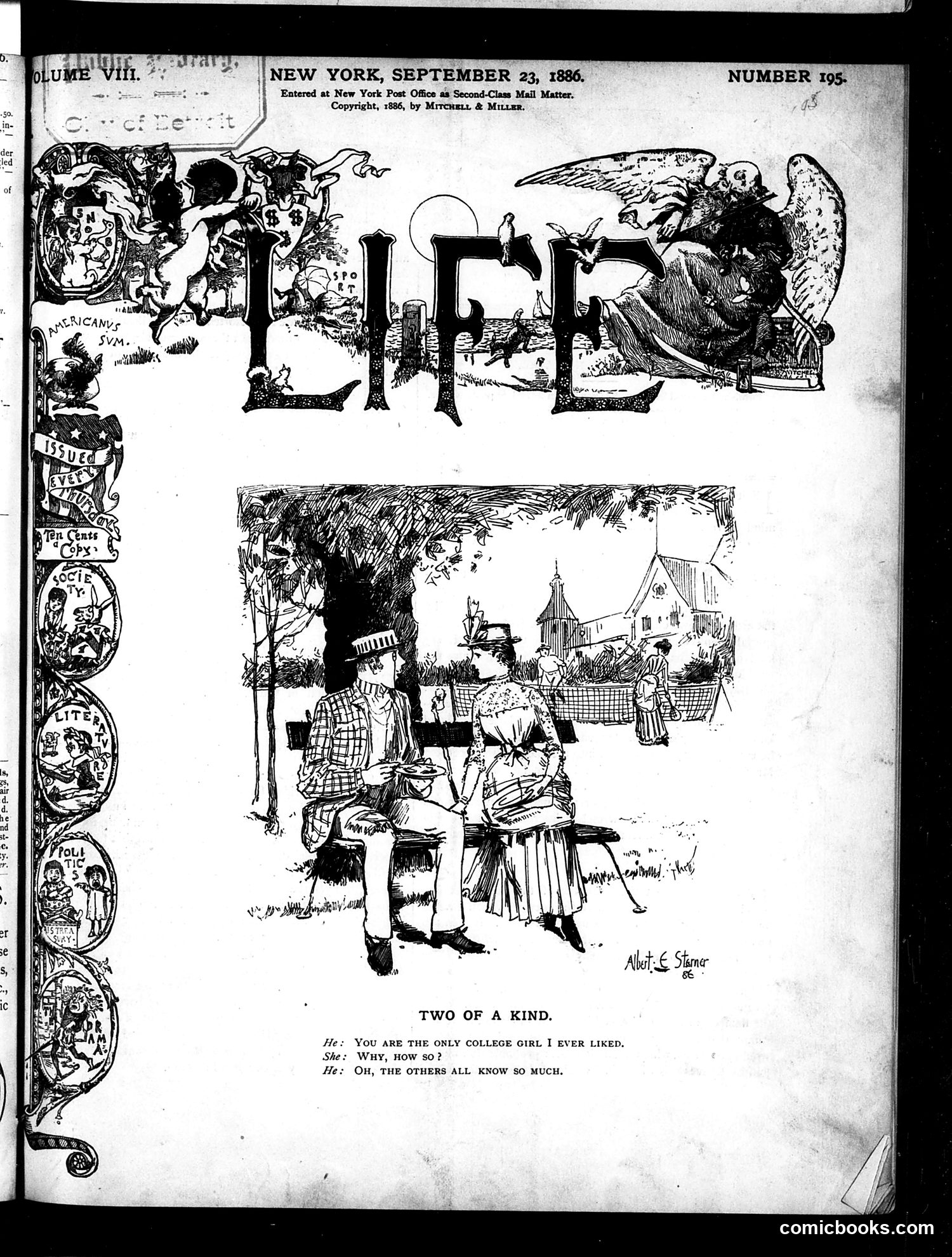 Life — September 23, 1886 — page 1 of 16
