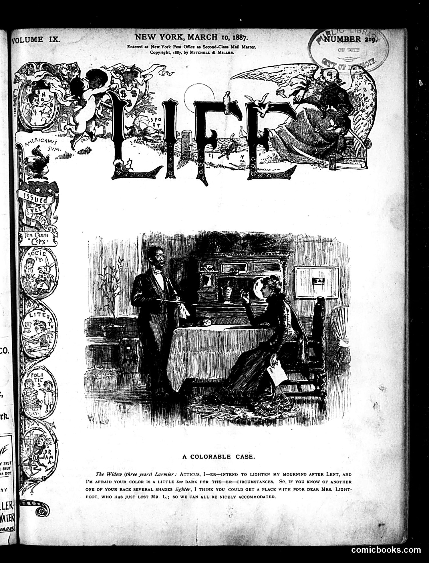 Life — March 10, 1887 — page 1 of 18