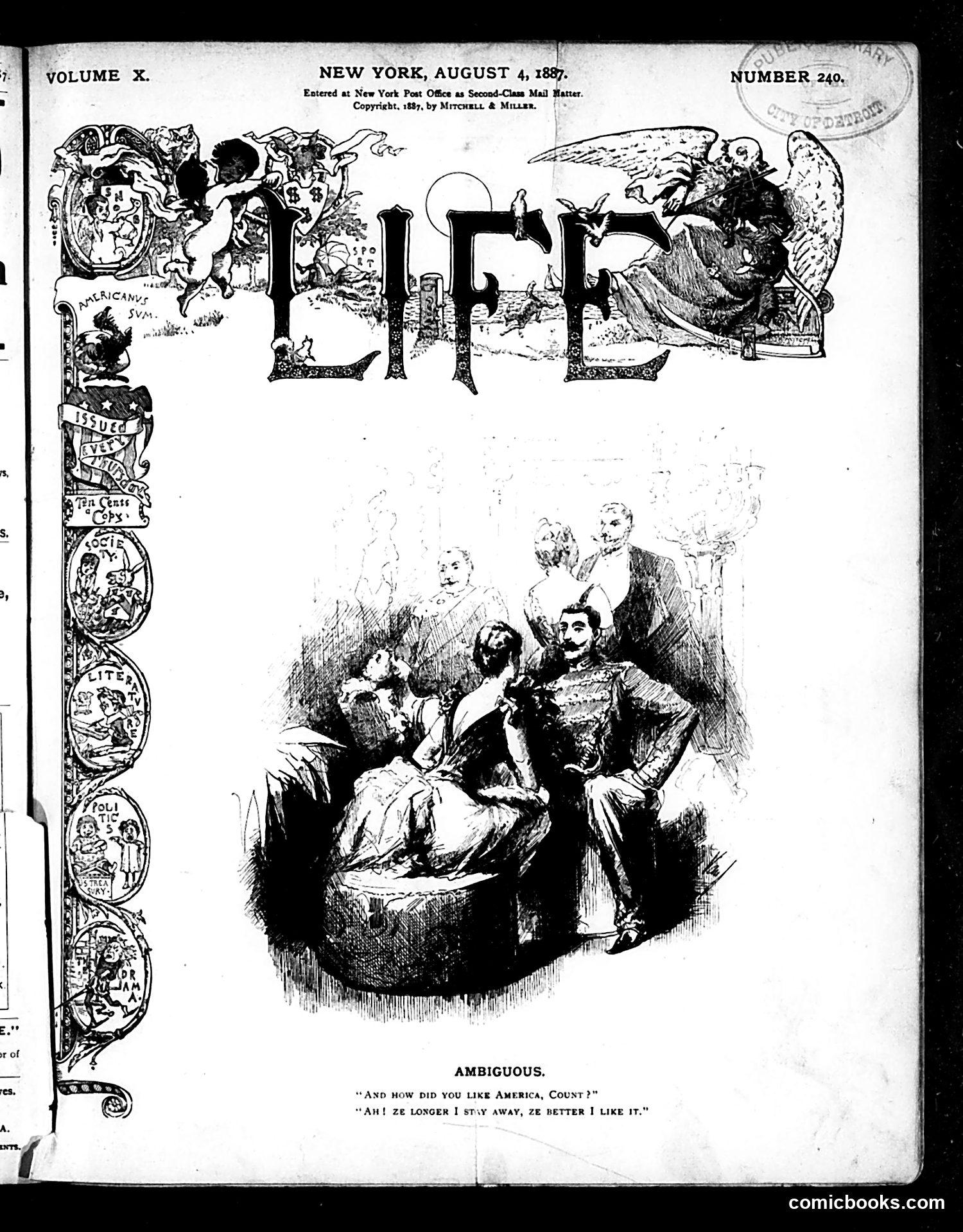 Life — August 4, 1887 — page 1 of 14