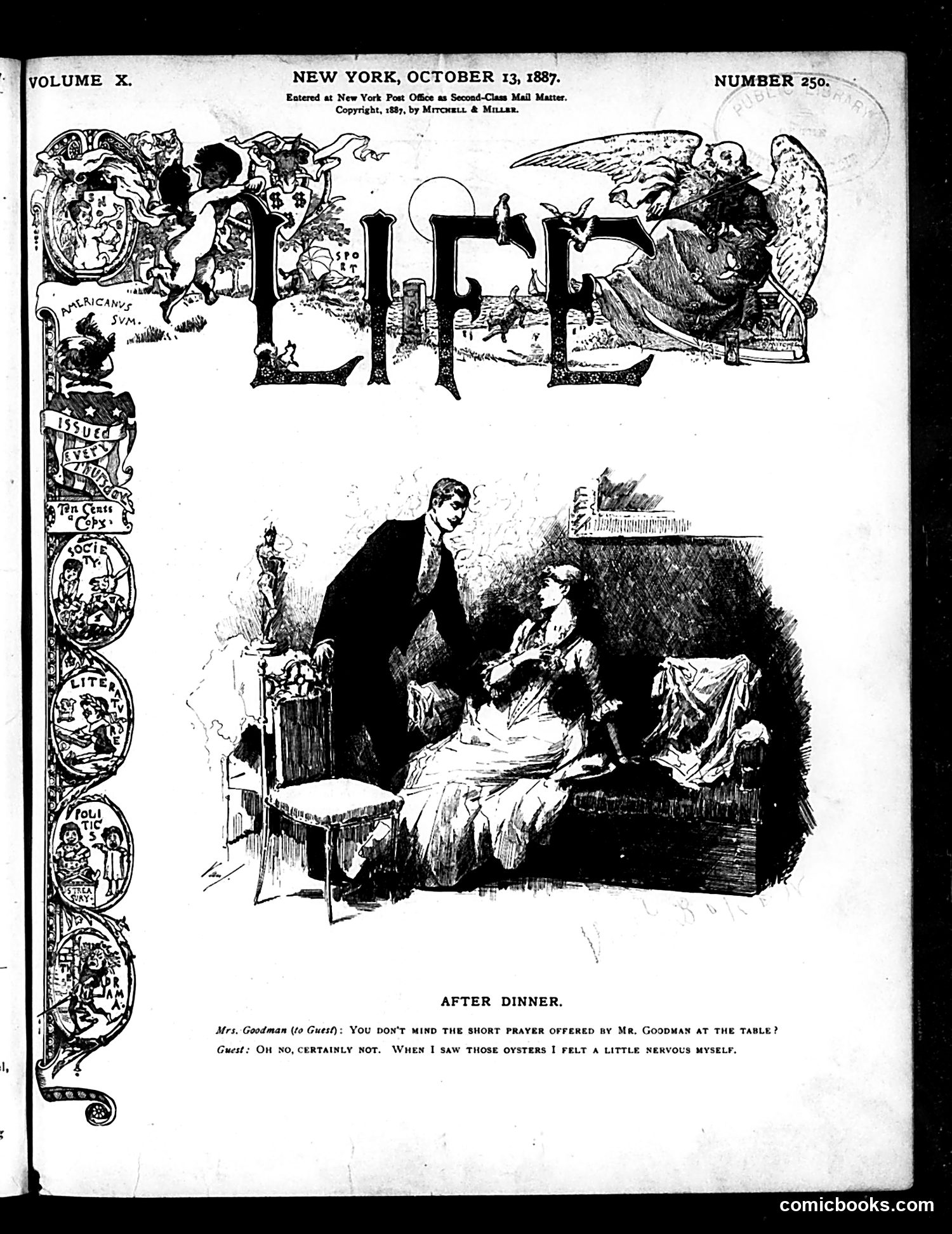 Life — October 13, 1887 — page 1 of 16
