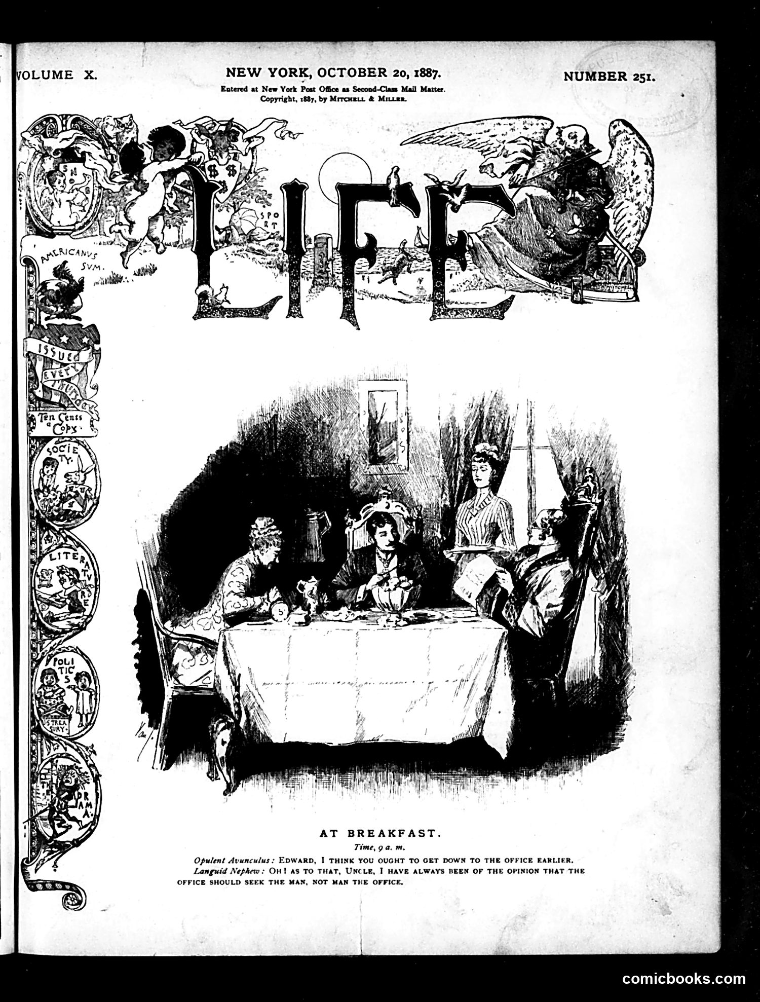 Life — October 20, 1887 — page 1 of 16