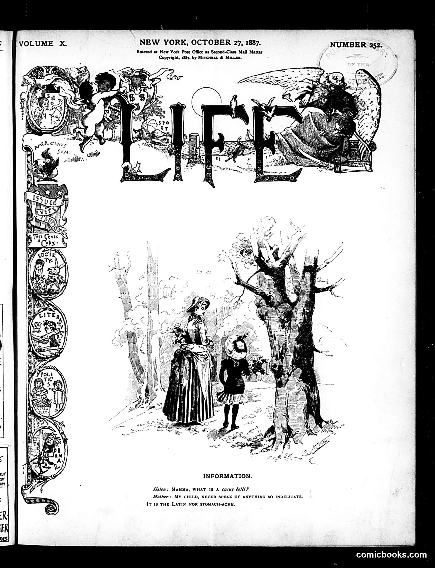 Life — October 27, 1887 — page 1 of 16