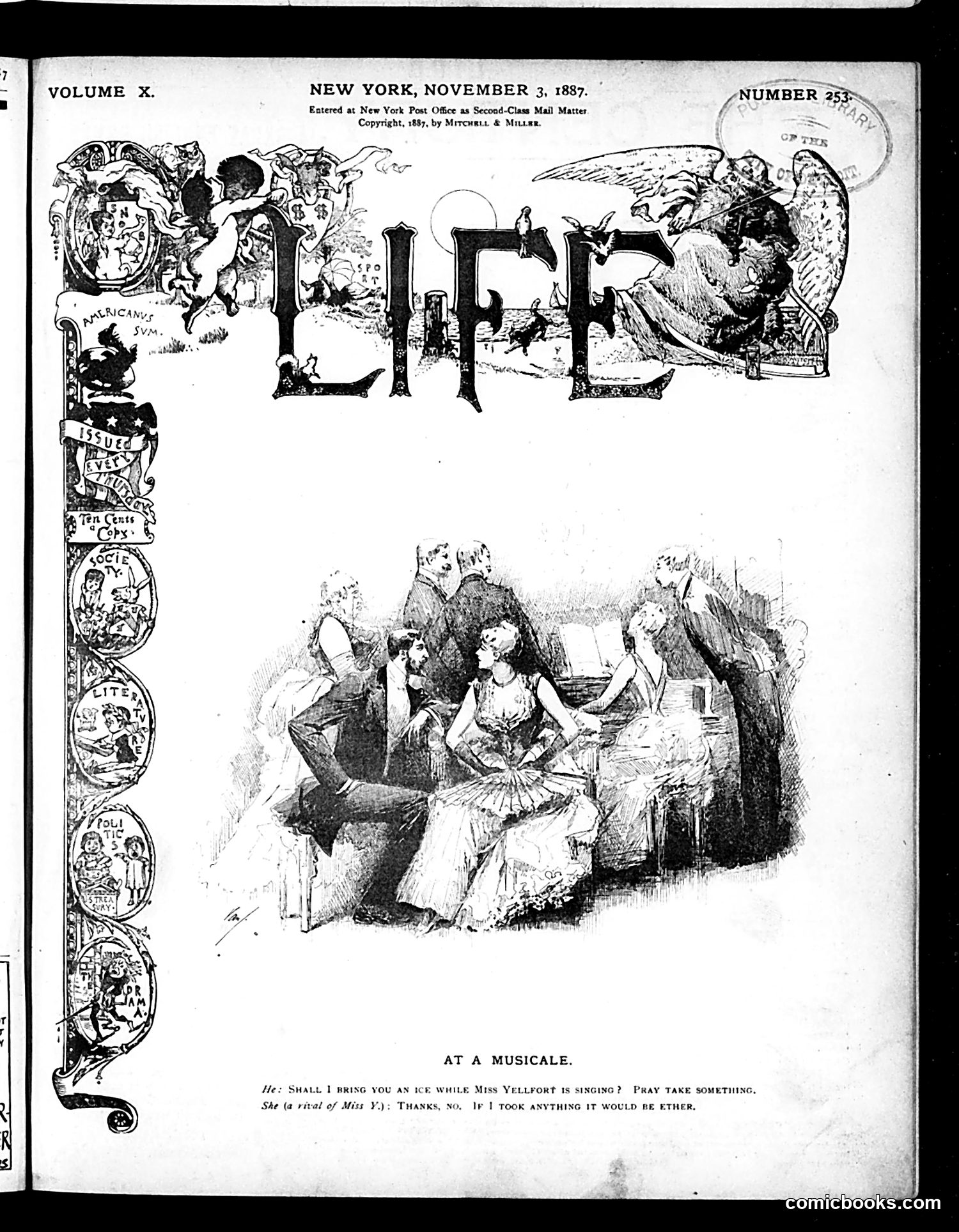 Life — November 3, 1887 — page 1 of 20