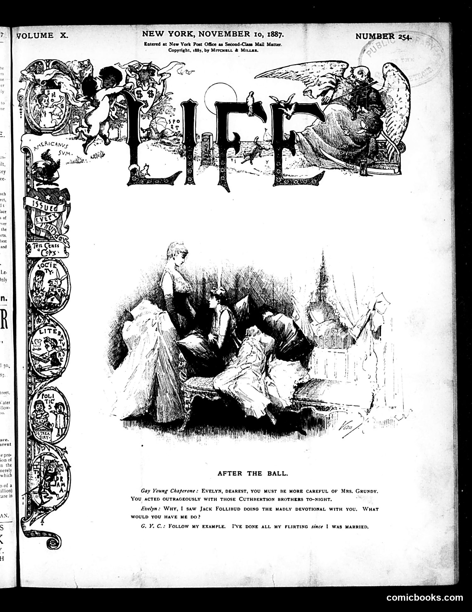 Life — November 10, 1887 — page 1 of 16