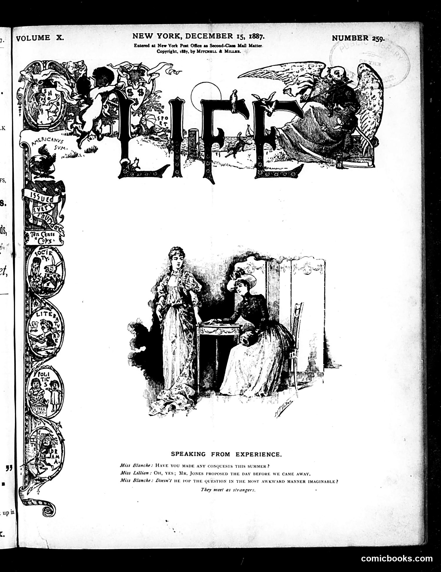Life — December 15, 1887 — page 1 of 16