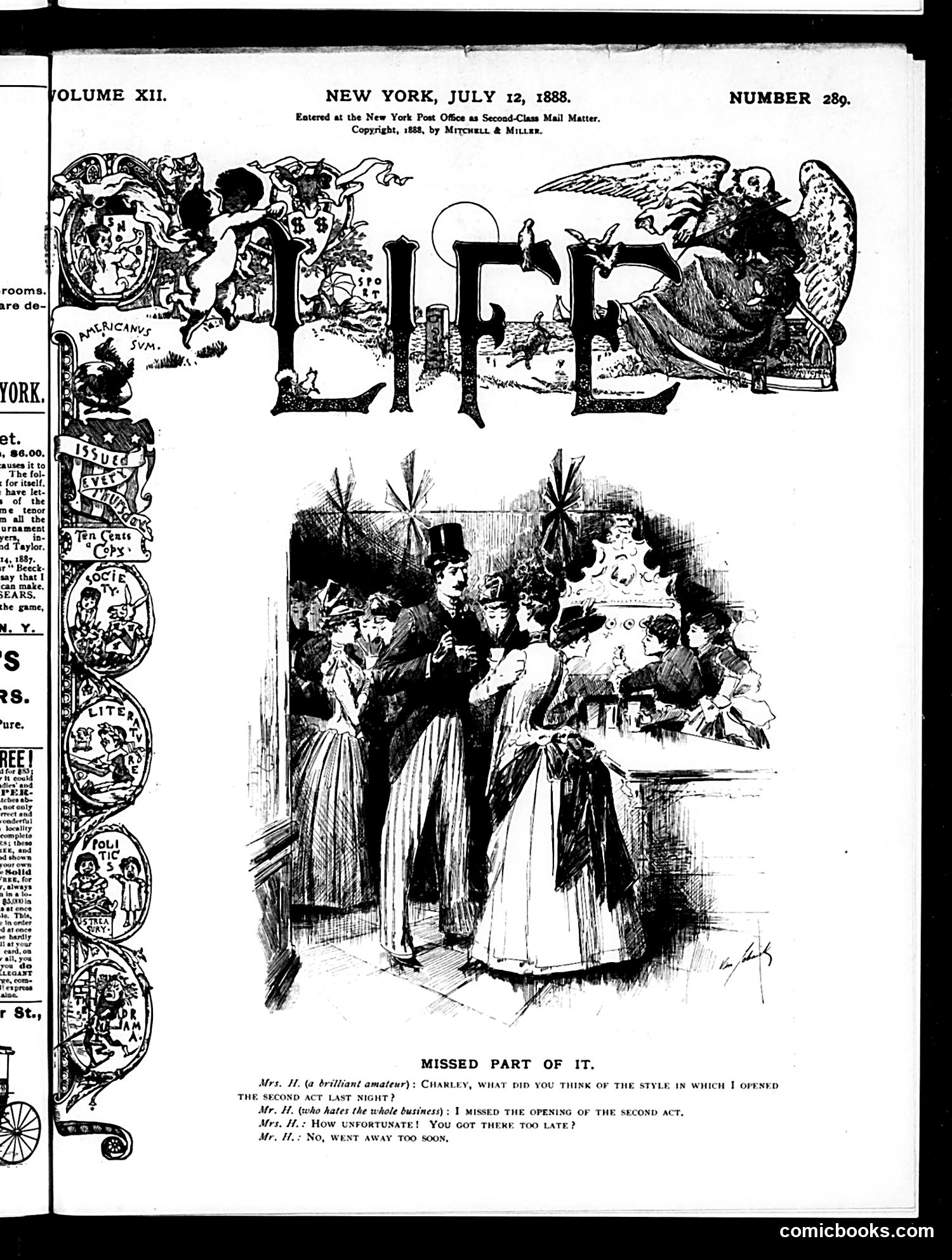 Life — July 12, 1888 — page 1 of 14