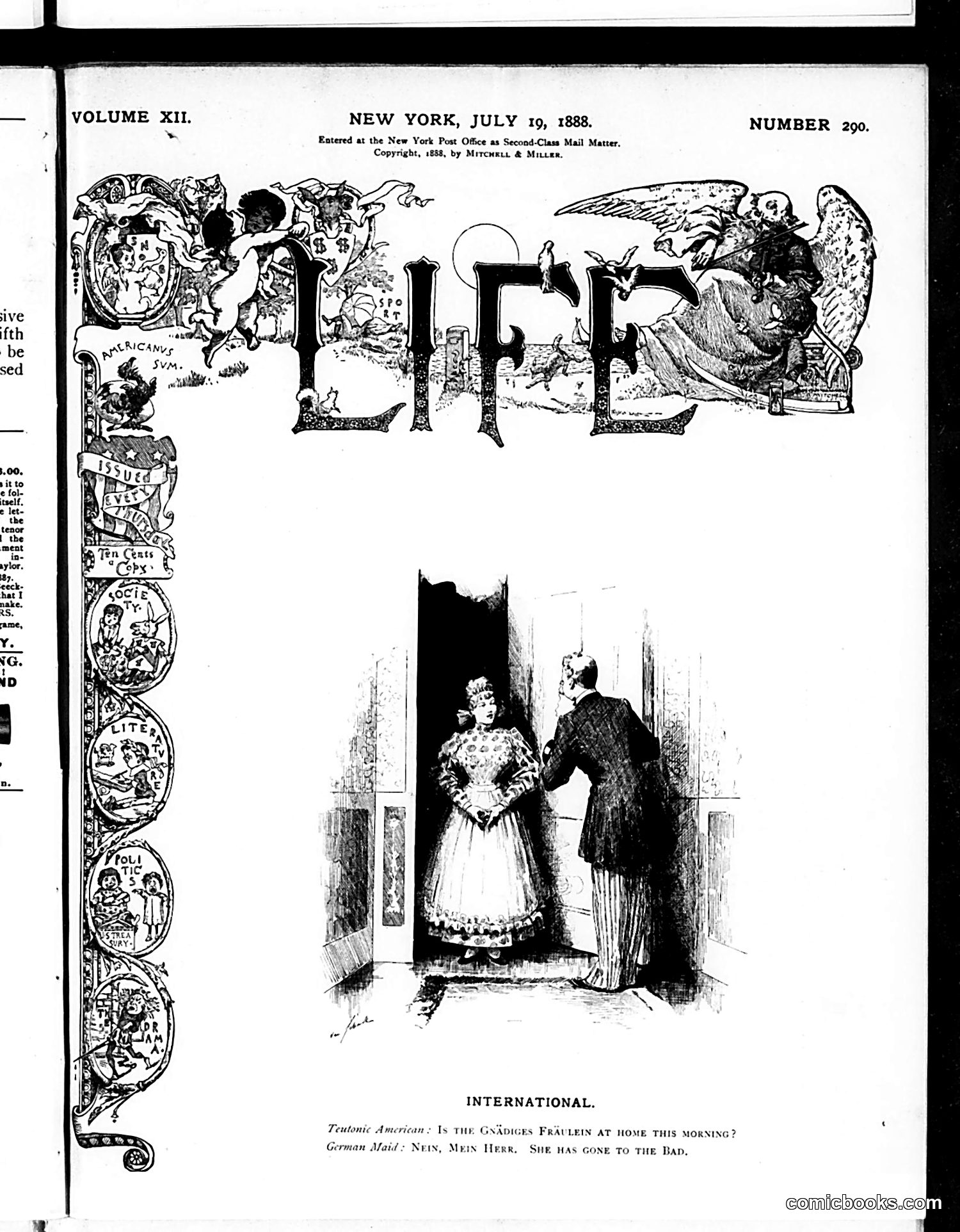 Life — July 19, 1888 — page 1 of 14