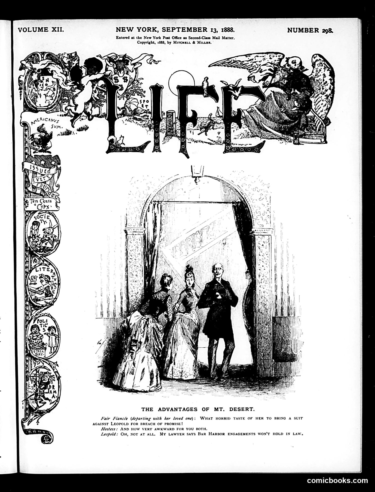 Life — September 13, 1888 — page 1 of 14