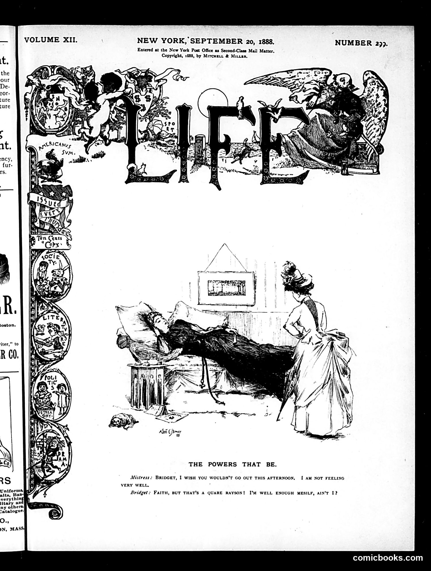 Life — September 20, 1888 — page 1 of 14