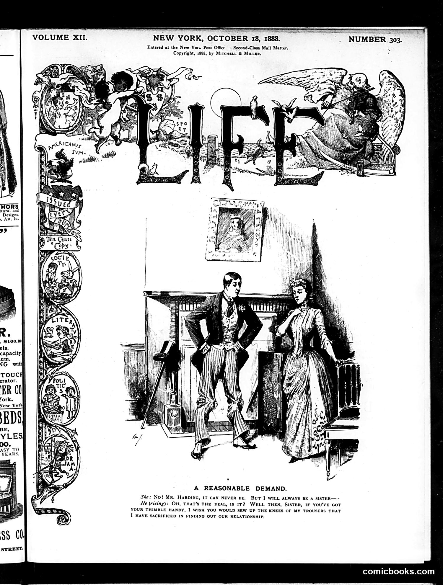Life — October 18, 1888 — page 1 of 14