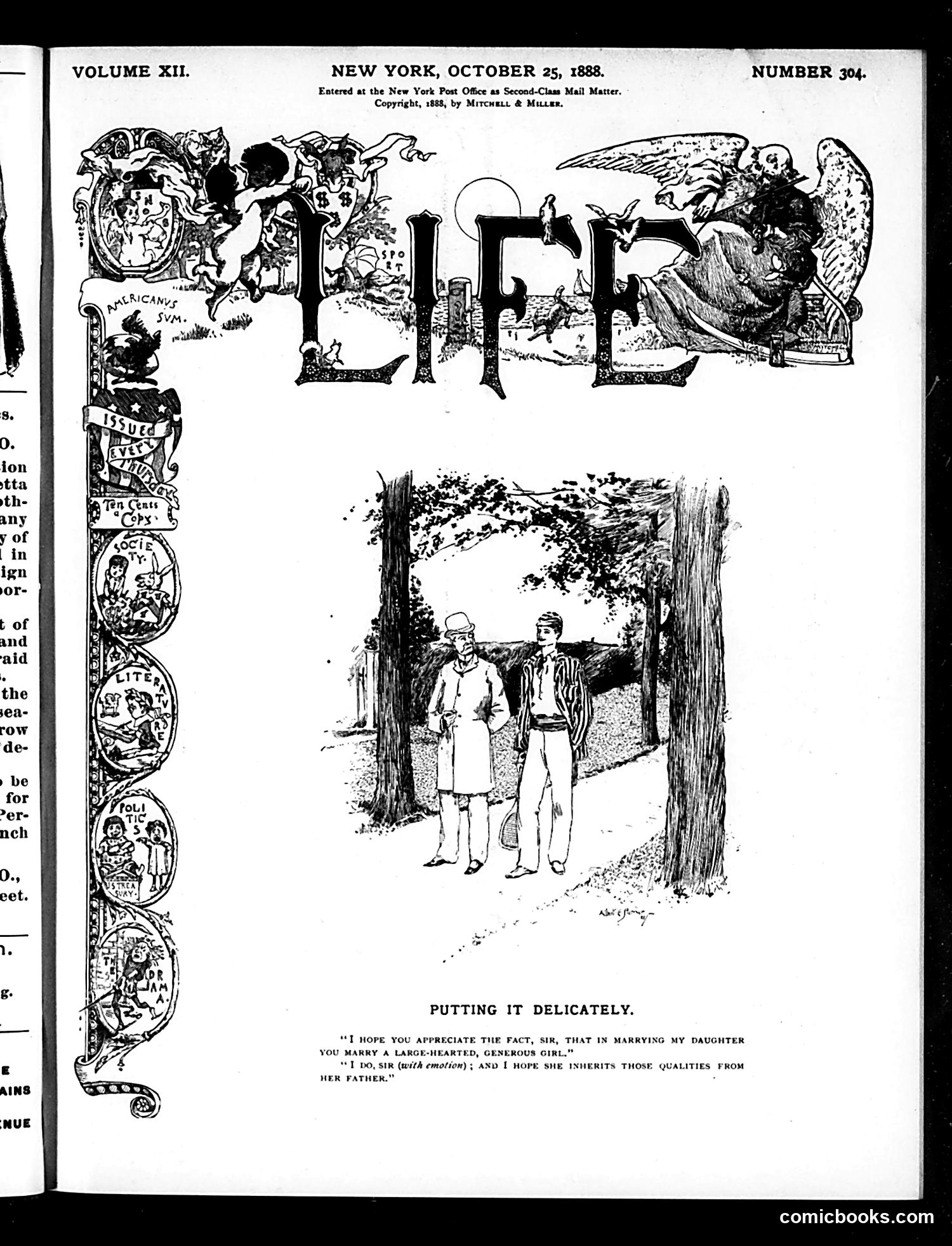 Life — October 25, 1888 — page 1 of 14