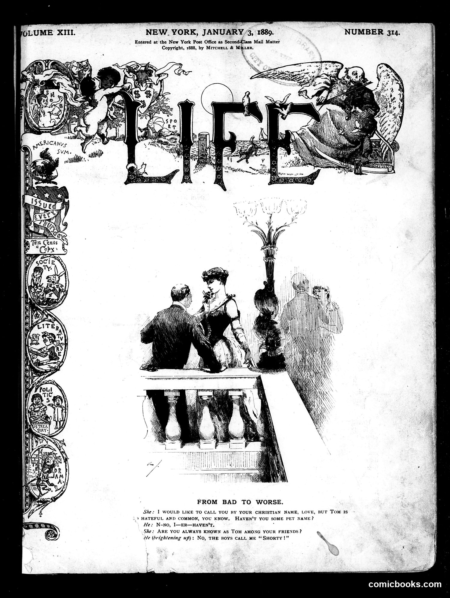 Life — January 3, 1889 — page 1 of 16