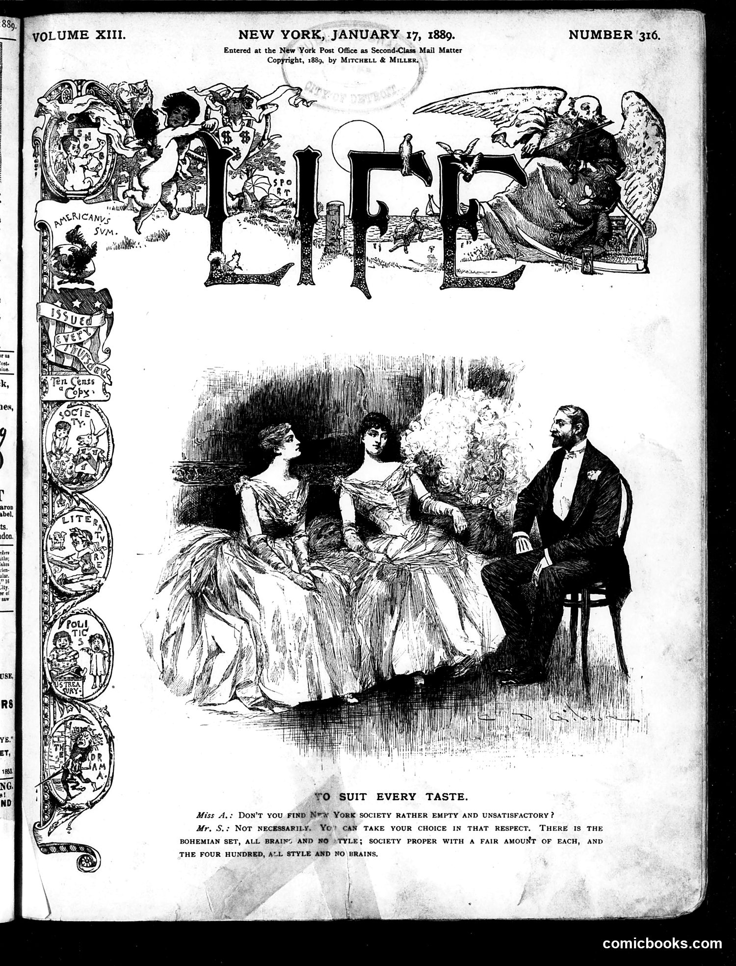 Life — January 17, 1889 — page 1 of 16