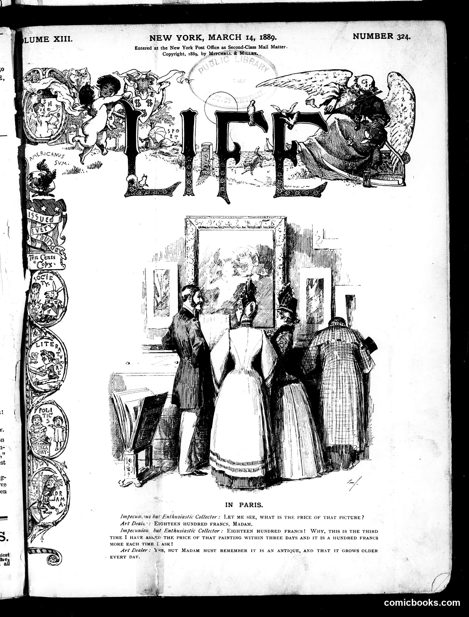 Life — March 14, 1889 — page 1 of 20