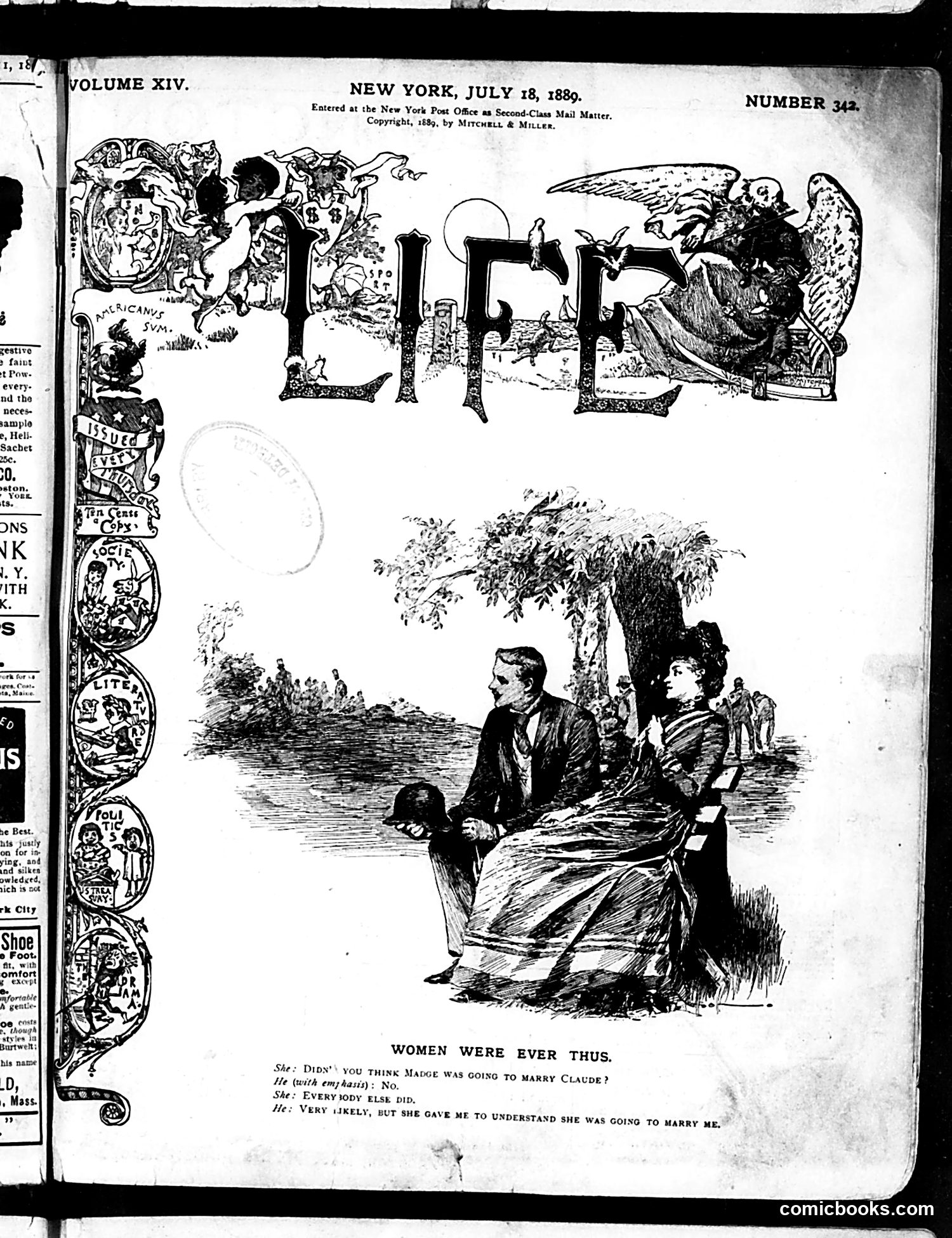 Life — July 18, 1889 — page 1 of 16