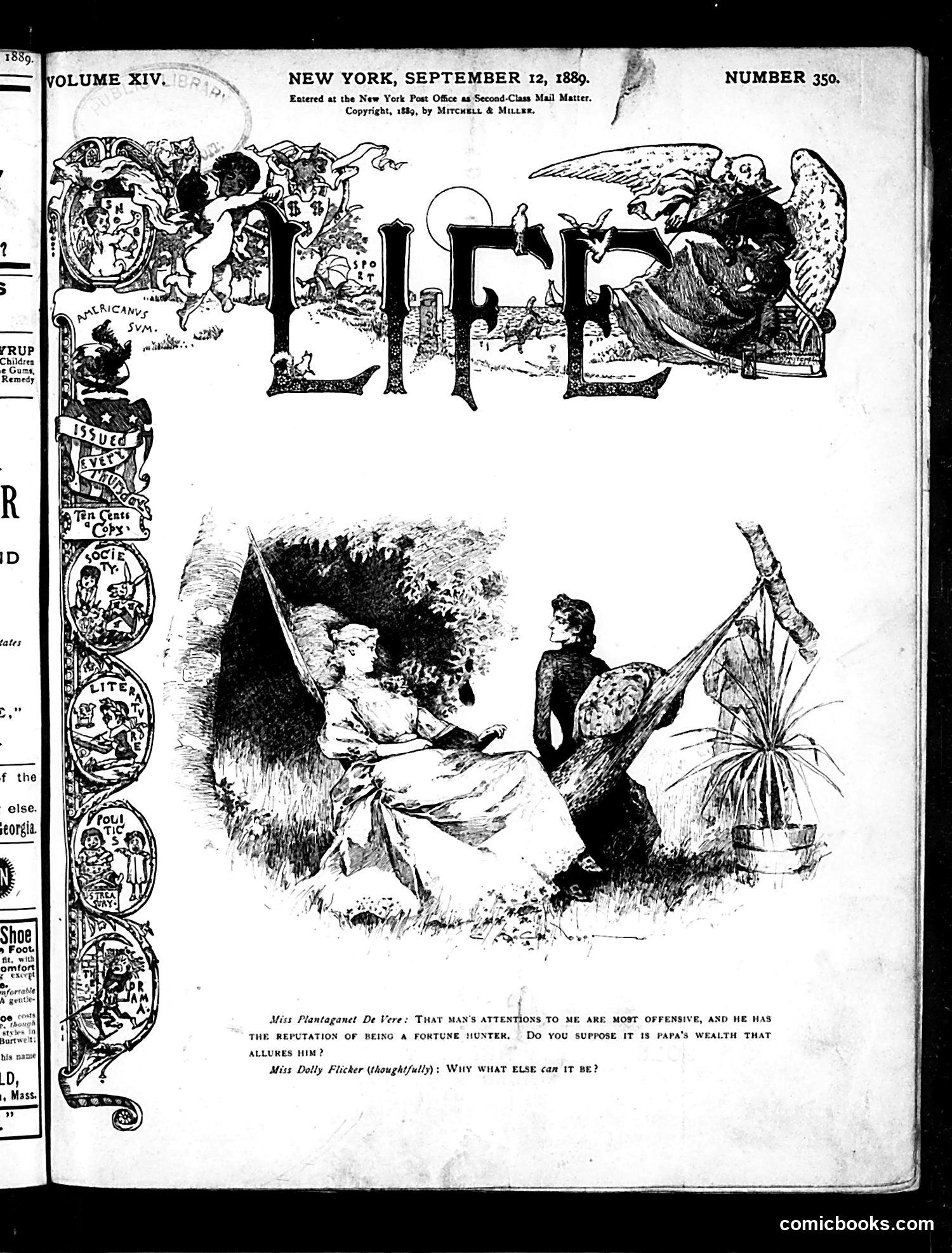 Life — September 12, 1889 — page 1 of 16